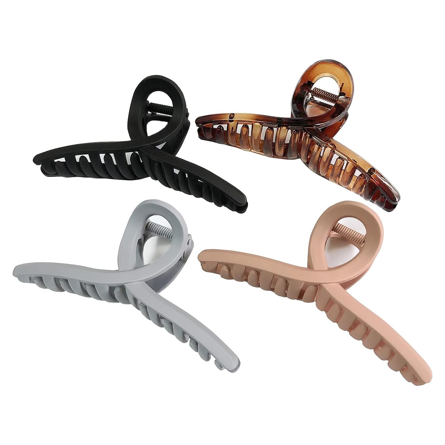 Pinzas para Cabello Grandes Mate 10.9 cm - 4 Colores