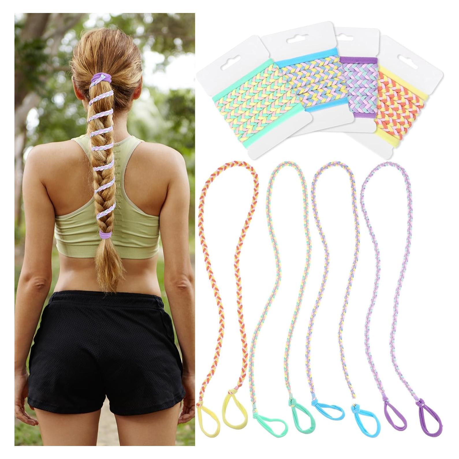 4 Gomas de Cabello Espirales Piriuuo Coloridas 101.6cm