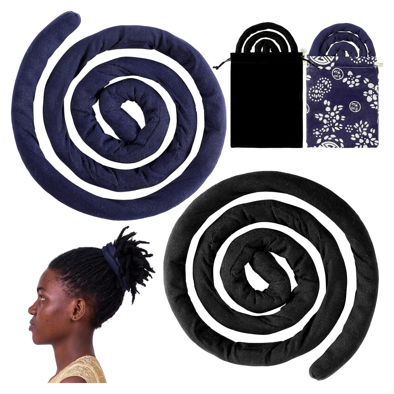 Corbatas de Cabello Espiral Hanaive 2 Pcs Patrón Vintage