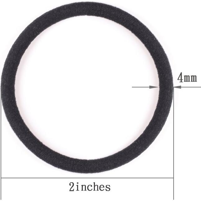 120 Gomas Elásticas Negras para Cabello Grueso GOSICUKA