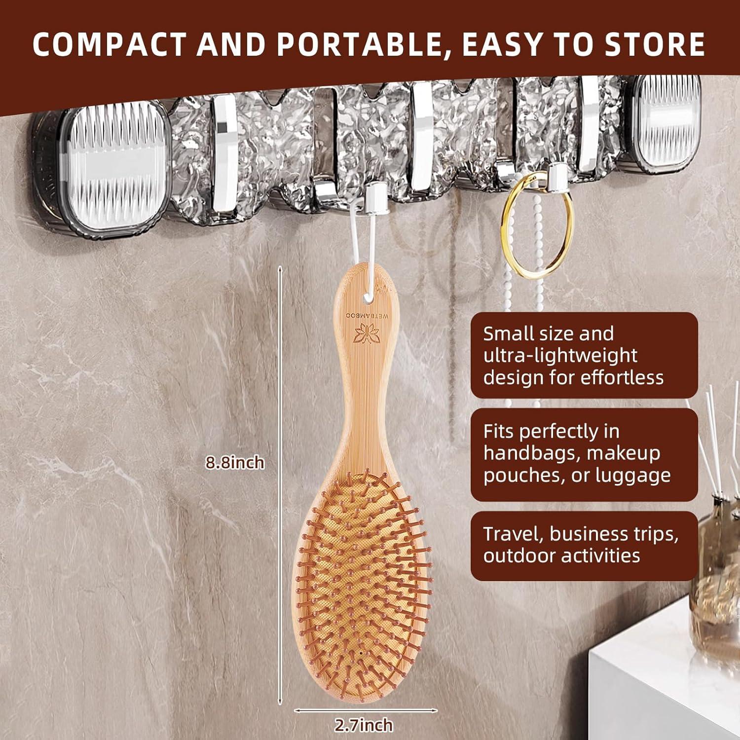 Cepillo de Pelo de Bambú WetBamboo - Desenredante Húmedo/Seco