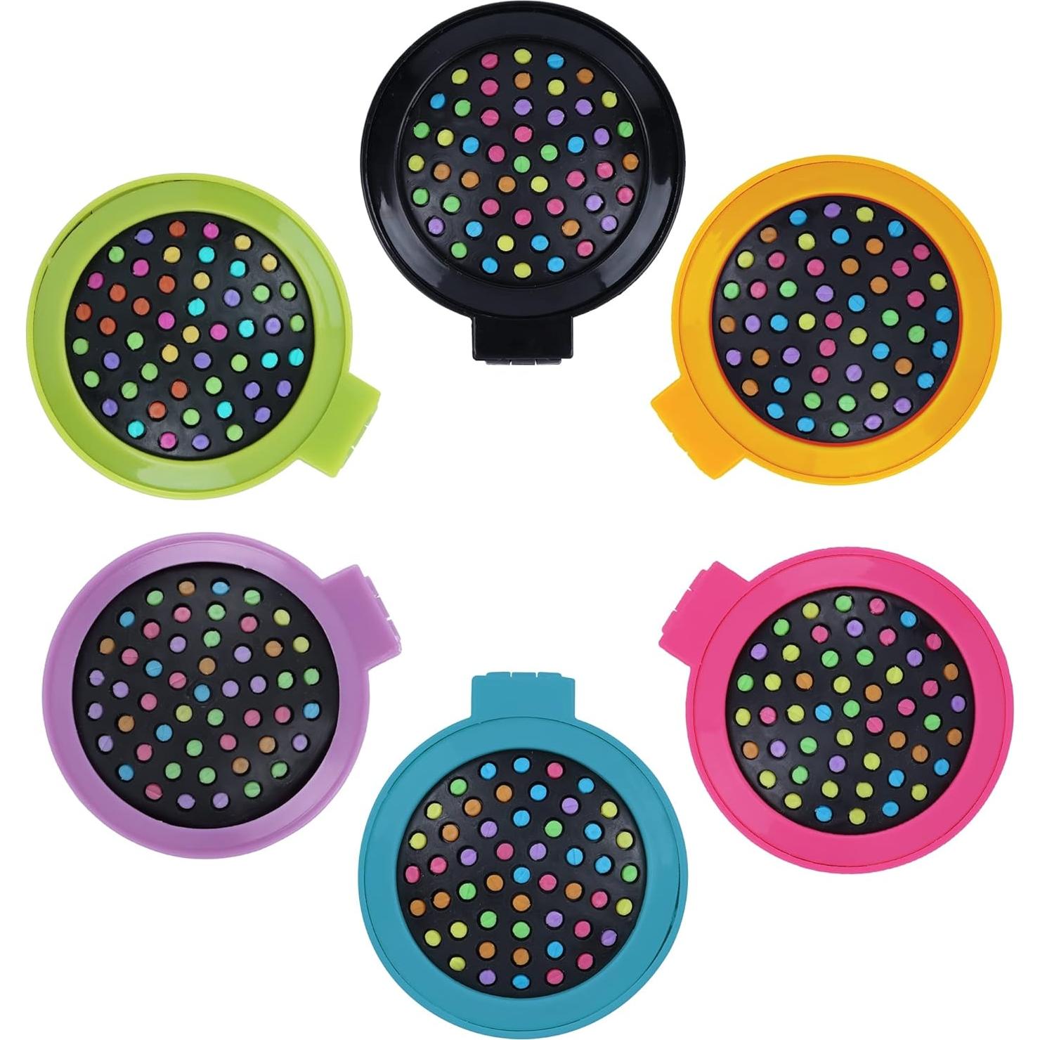 Juego de 6 Cepillos de Pelo Plegables con Espejo Happy Trees