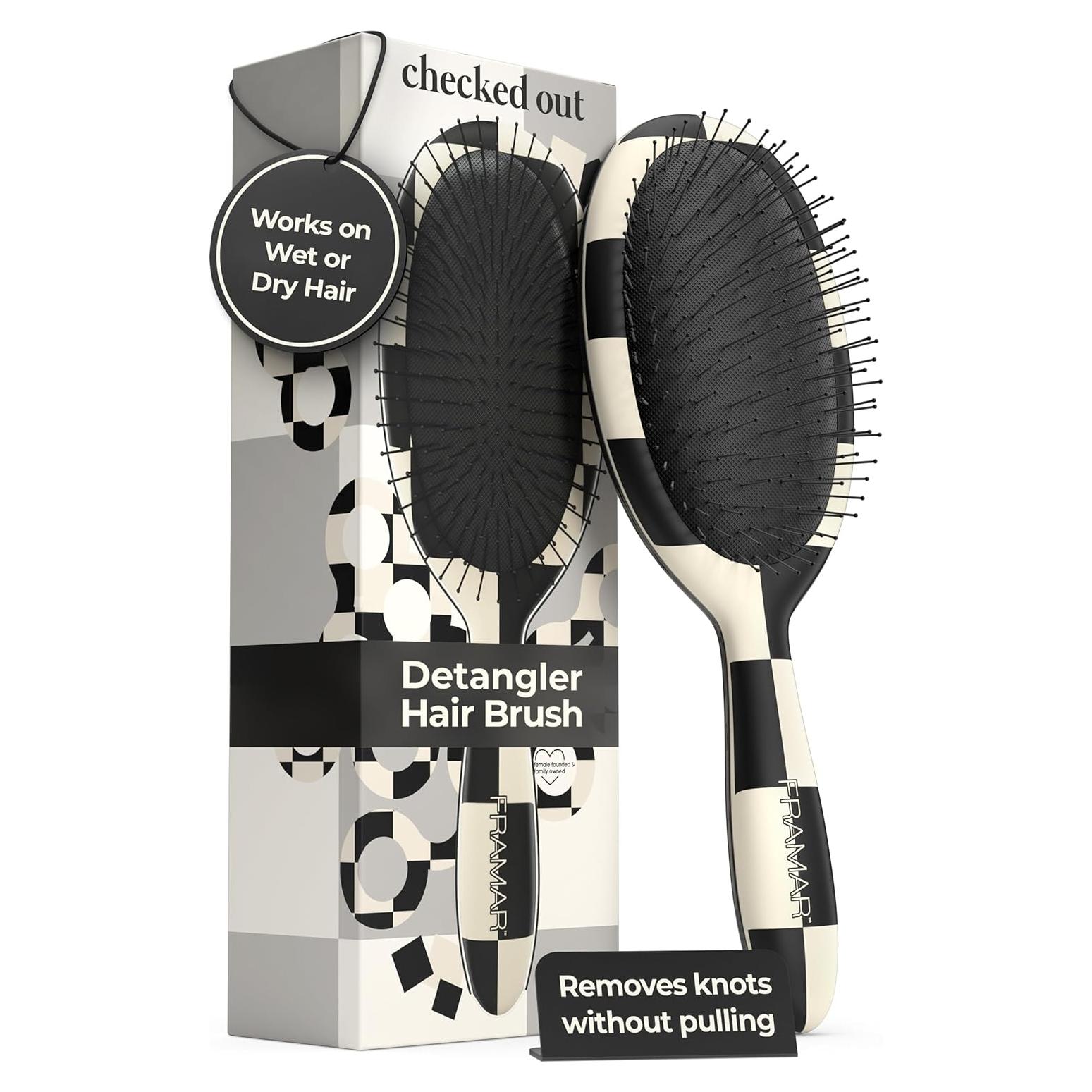 Cepillo Desenredante FRAMAR Cuadros Neutros para Cabello