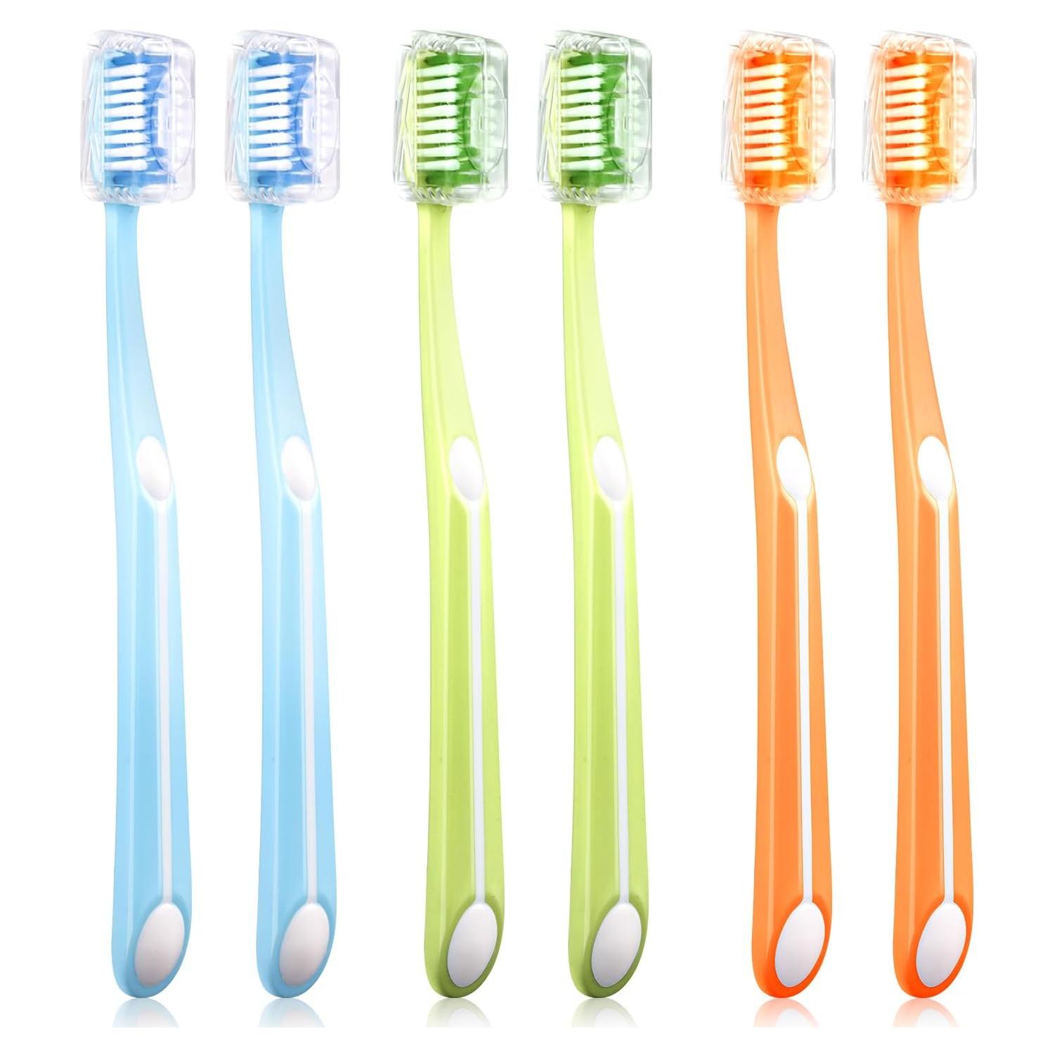 Cepillos de Dientes Medianos Frekare - 6 Unidades con Fundas