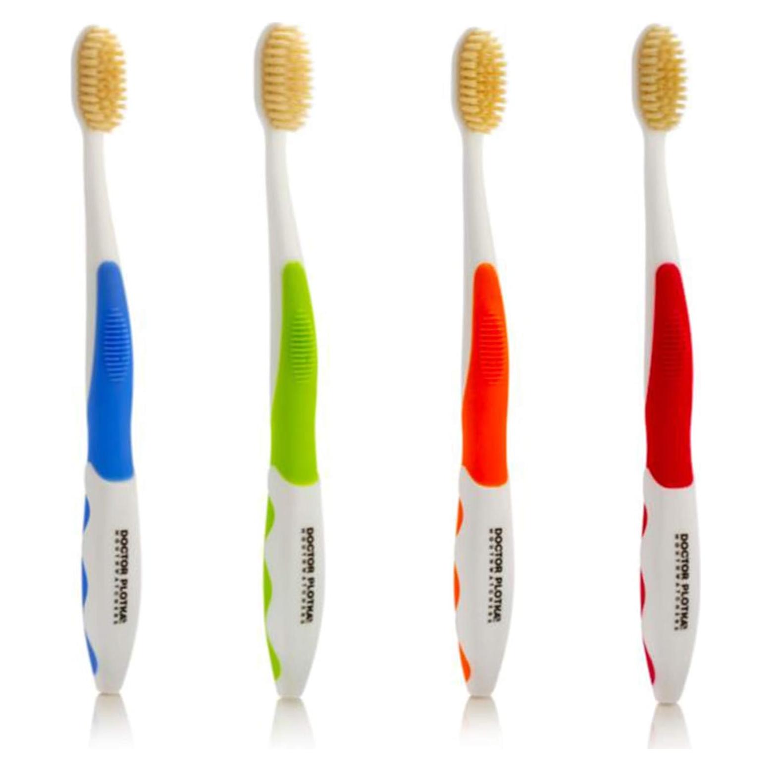 Cepillo de Dientes Manual Dr. Plotka Cerdas Suaves 4 Unidades