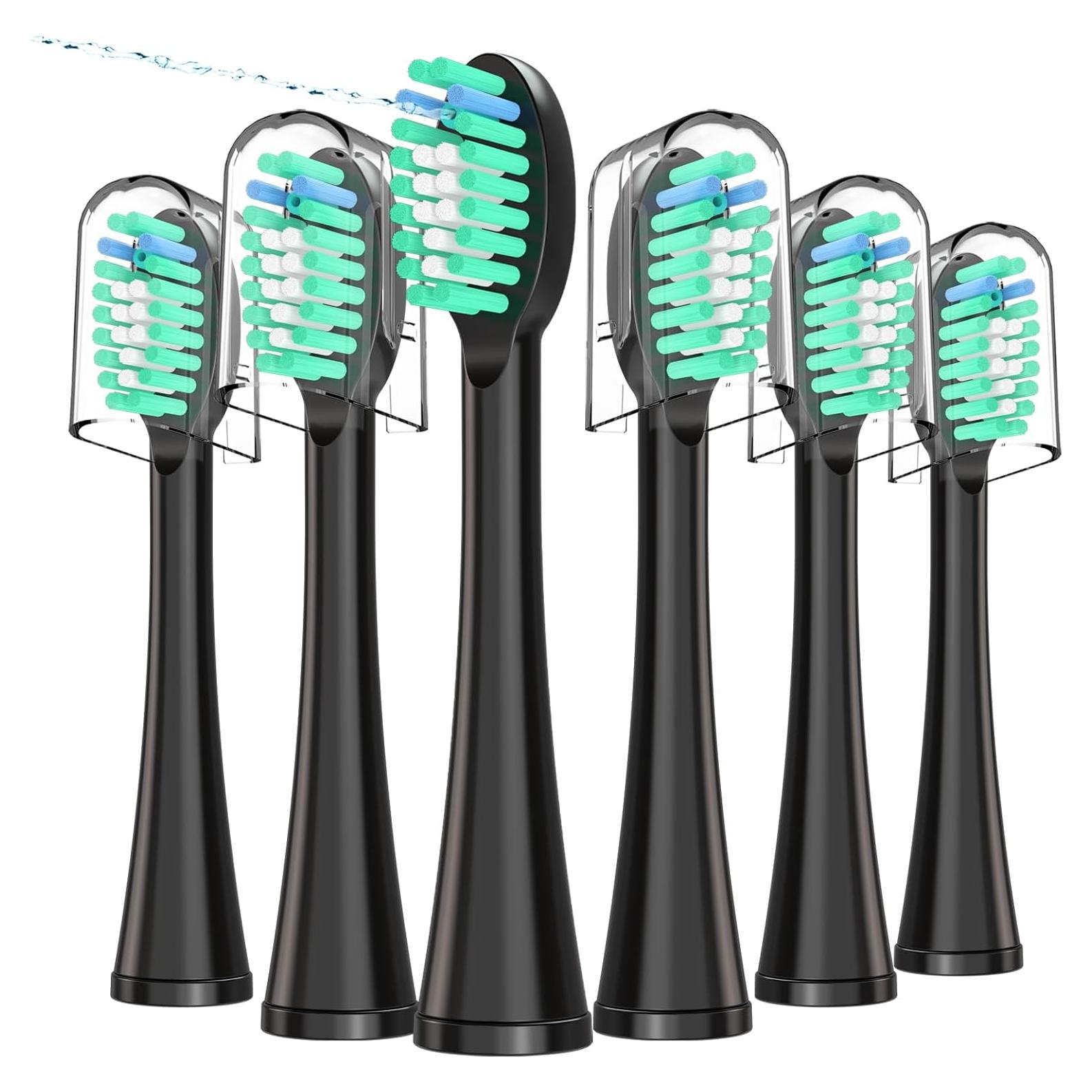 Paquete de 6 Cabezas de Cepillo de Dientes Topkitfice - Compatibles Waterpik Sonic Fusion