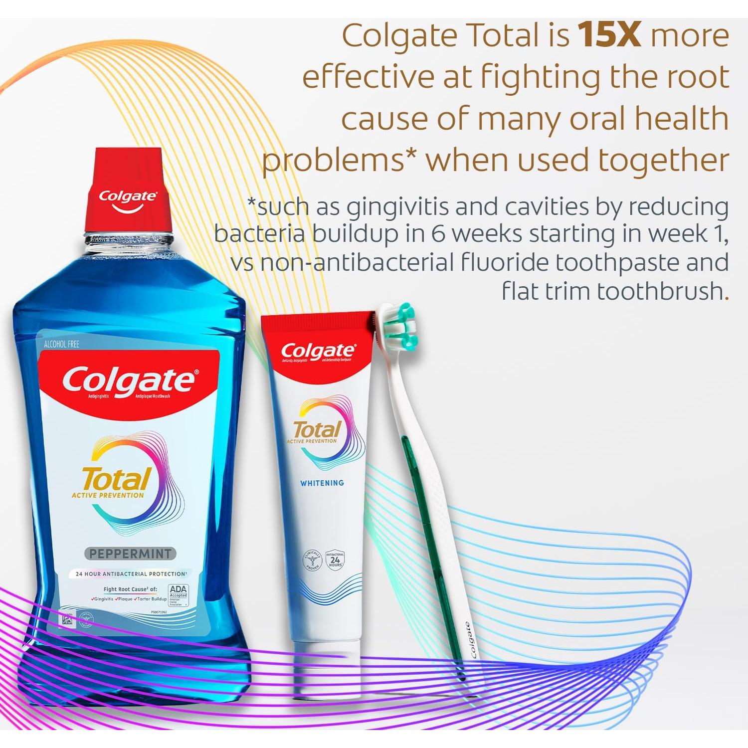 Cepillos de Dientes Colgate Total Prevención Activa Medianos - Paquete de 2