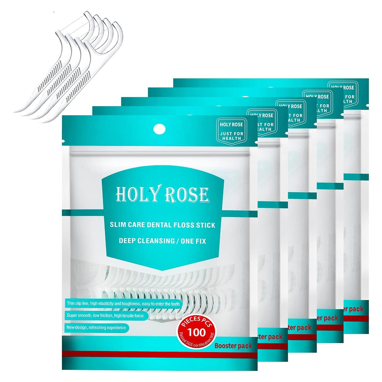 Palillos de Hilo Dental Holy Rose 500 Unidades Alta Calidad