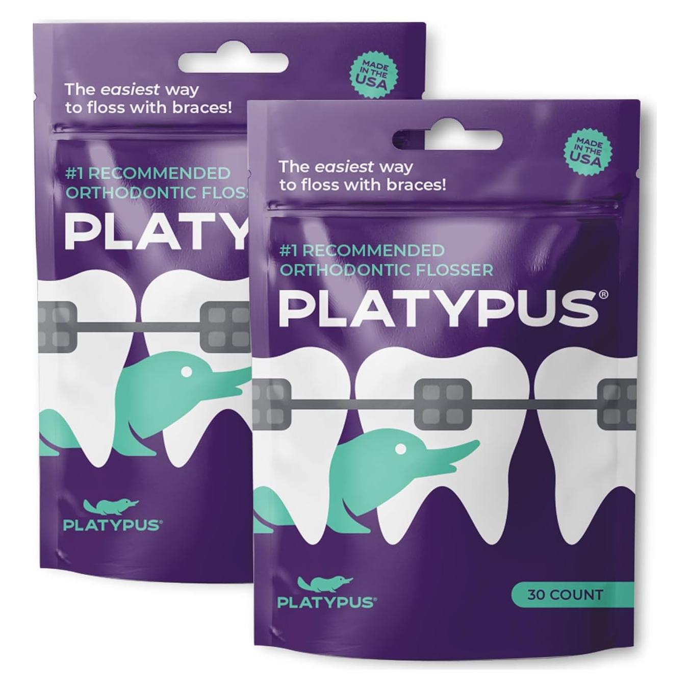 Flossers Ortodónticos Platypus para Brackets - 30 Unidades