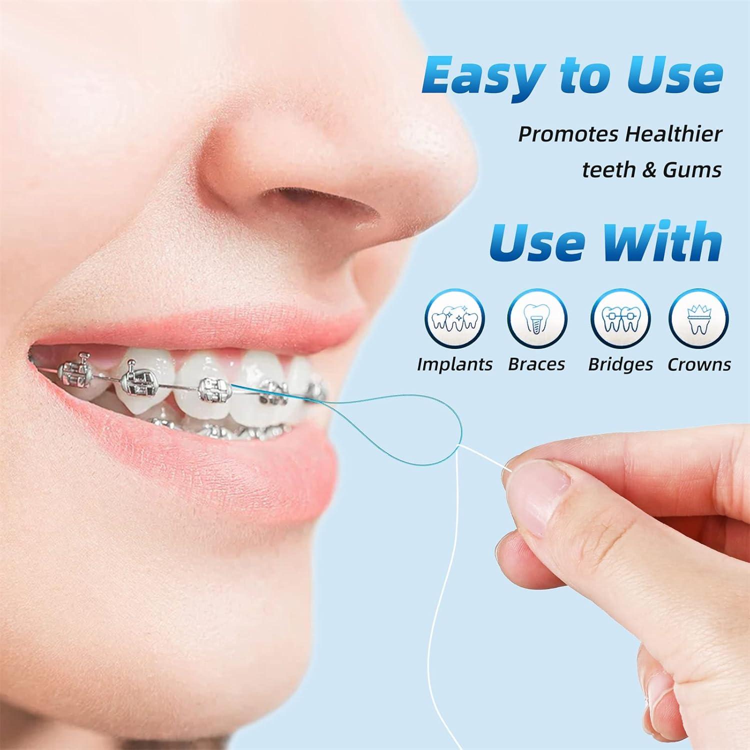 Hilo Dental de Limpieza Profunda KUVVFE - 200 Unidades