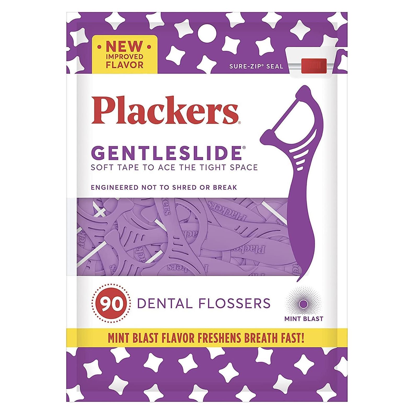 Hilos Dentales Plackers Gentleslide 90 Unidades Paquete de 2