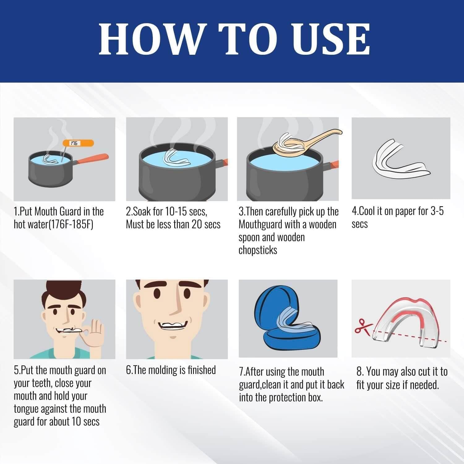 Protector Bucal Nocturno Paeceioni para Bruxismo - Juego de 4 Piezas