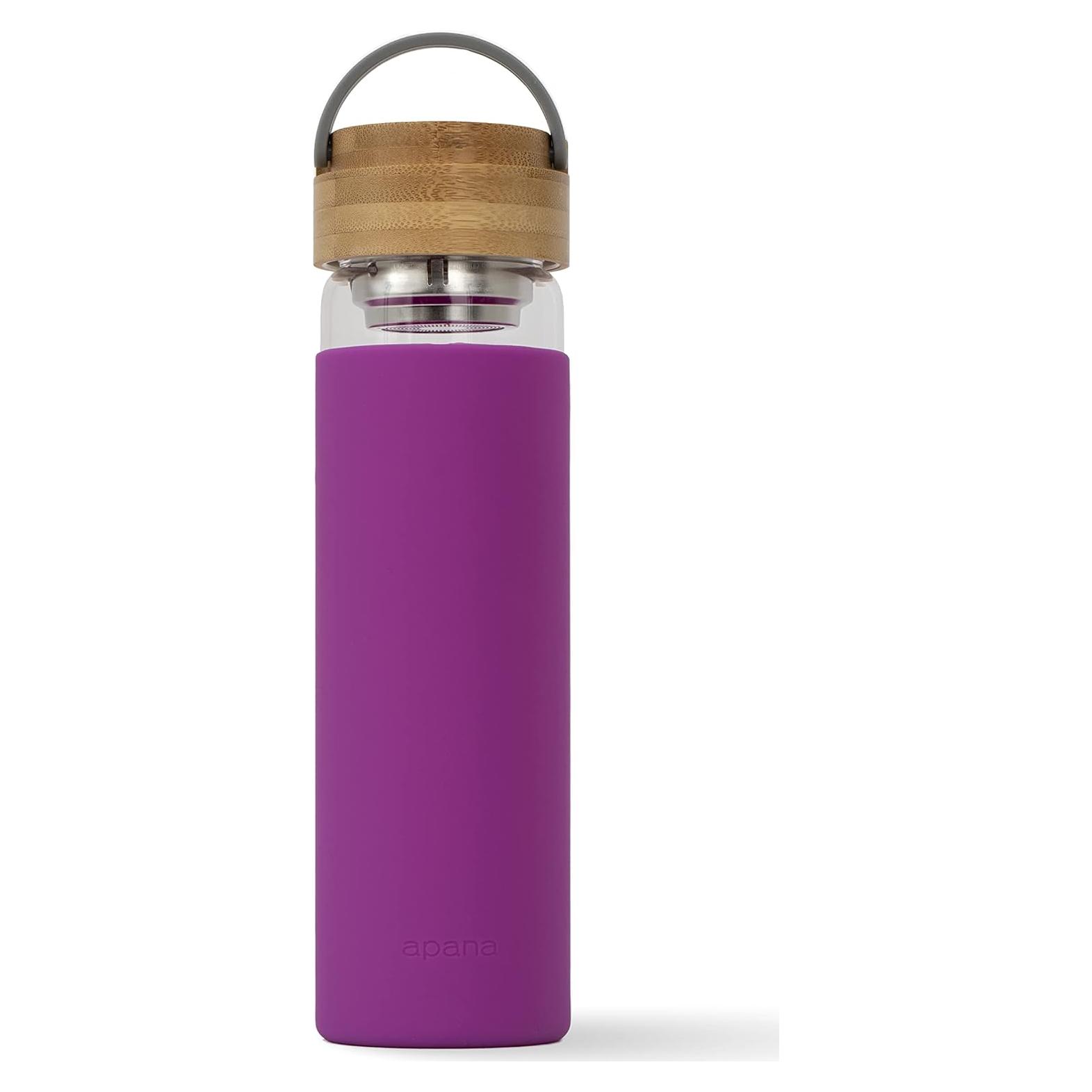 Botella de Infusión de Té Apana 555 ML Vidrio con Funda