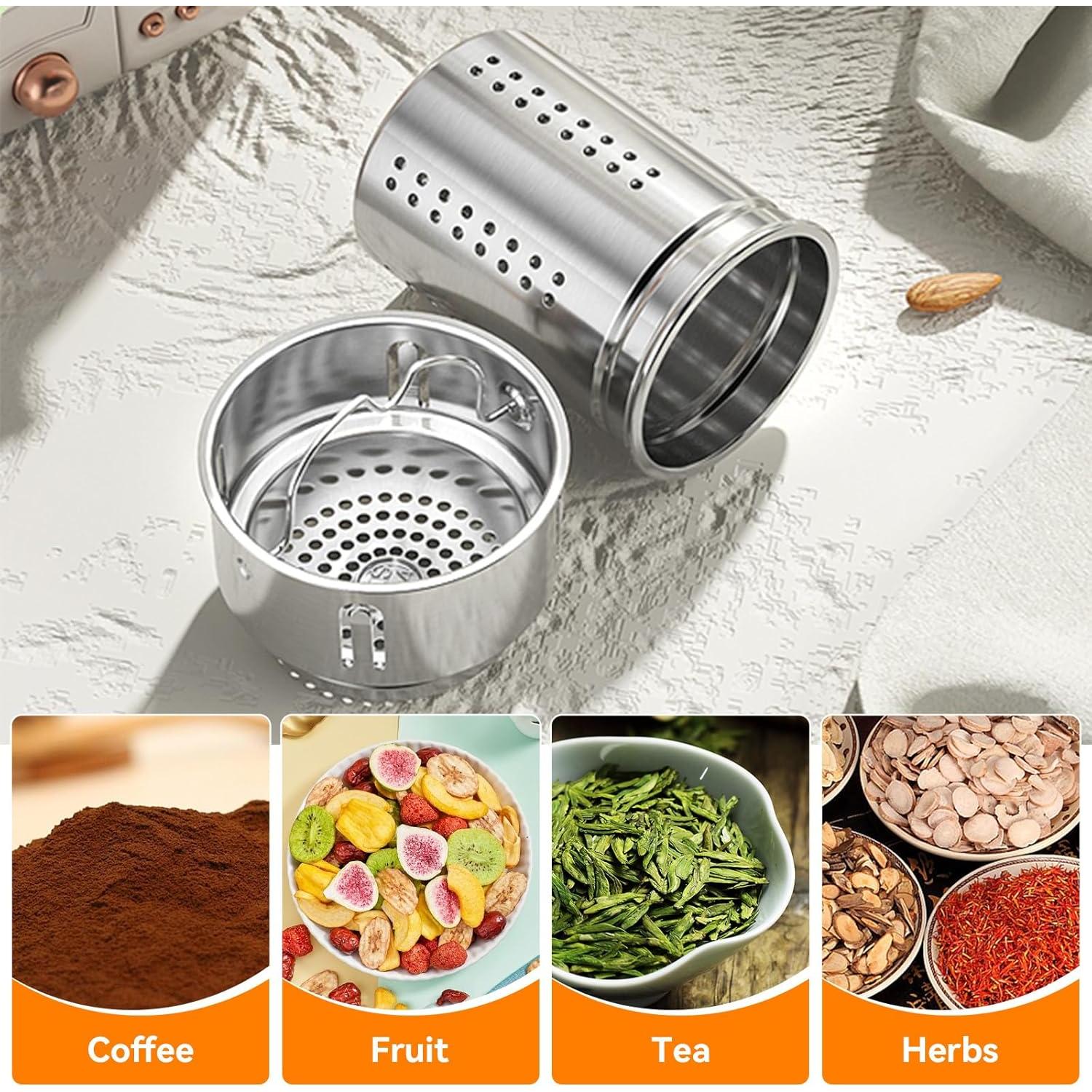 Botella Infusora de Té GENDLTHIJ Acero Inoxidable 1500ml Roja