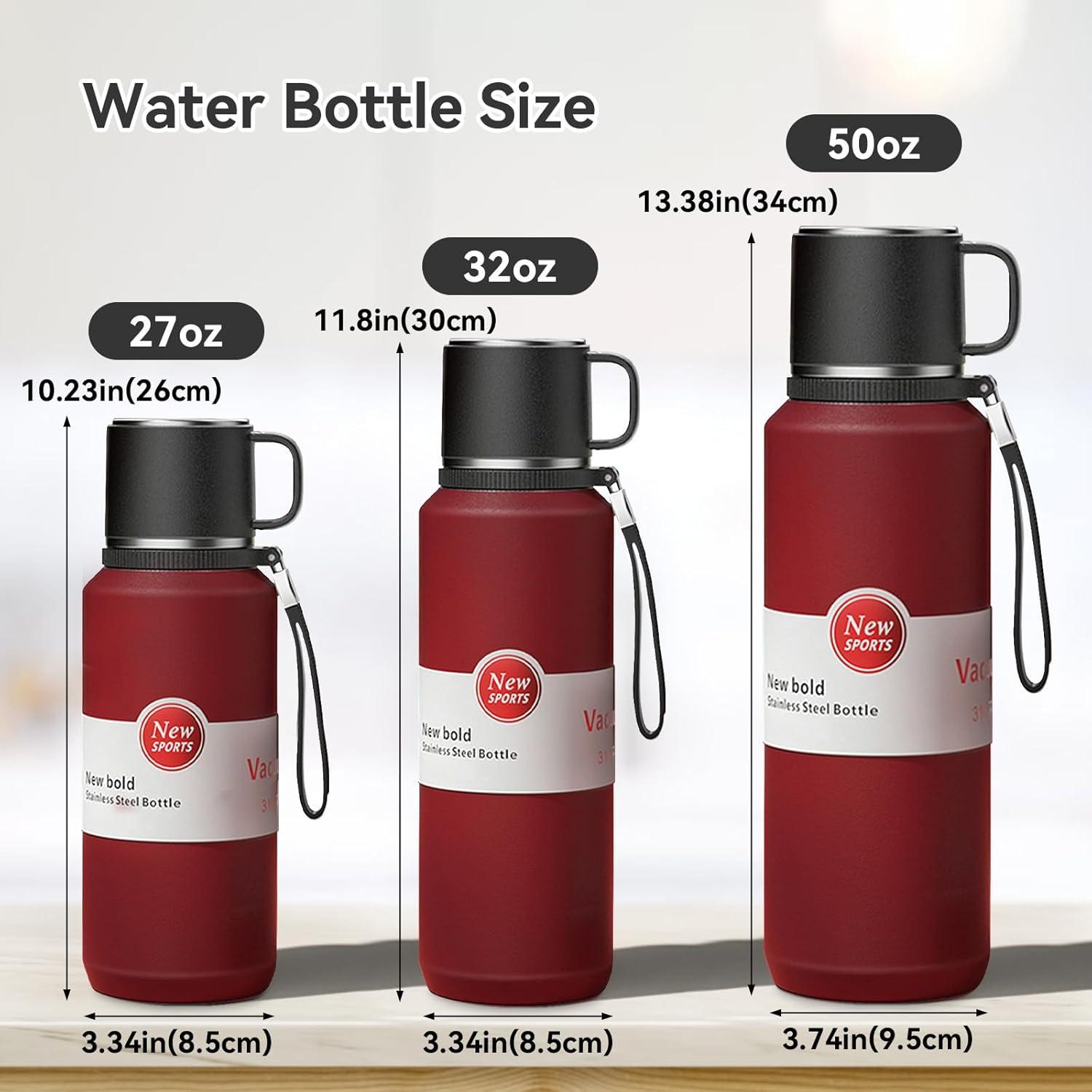 Botella Infusora de Té GENDLTHIJ Acero Inoxidable 1500ml Roja