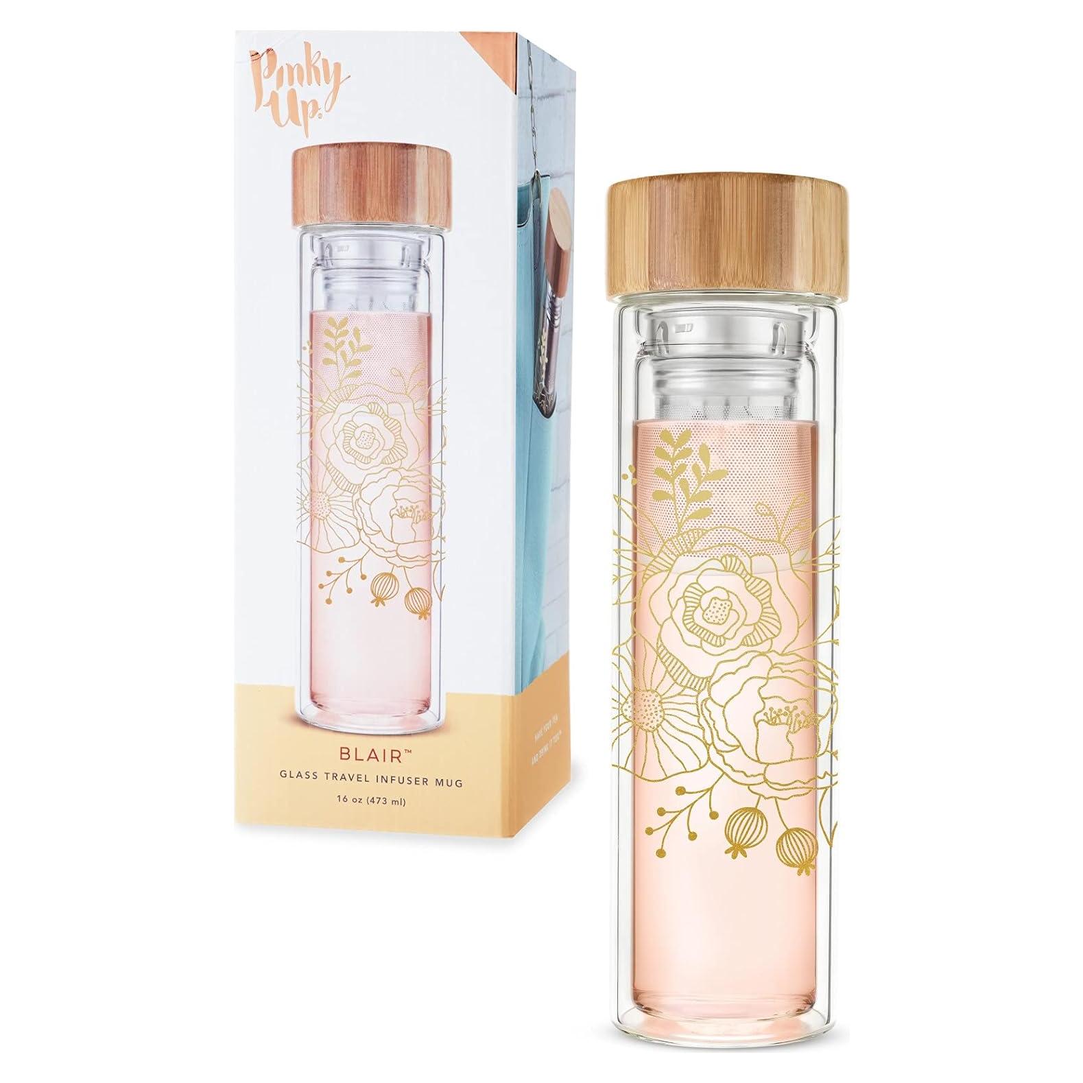 Taza Infusora de Viaje Pinky Up Blair 0.47L Doble Pared Ramo