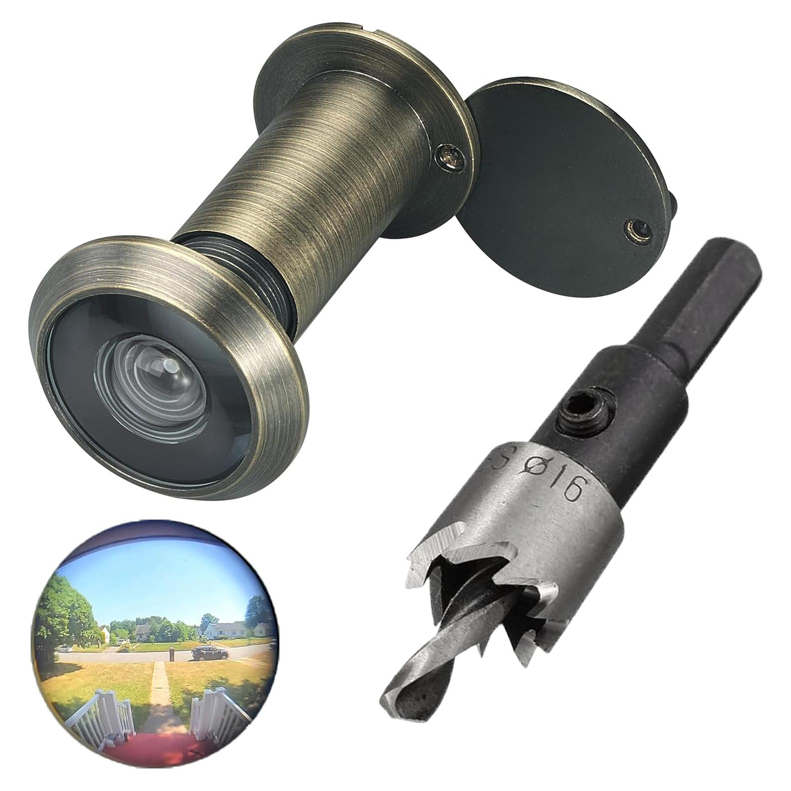 Mirilla de Latón Sólido TOGU 220 Grados Bronce Antiguo