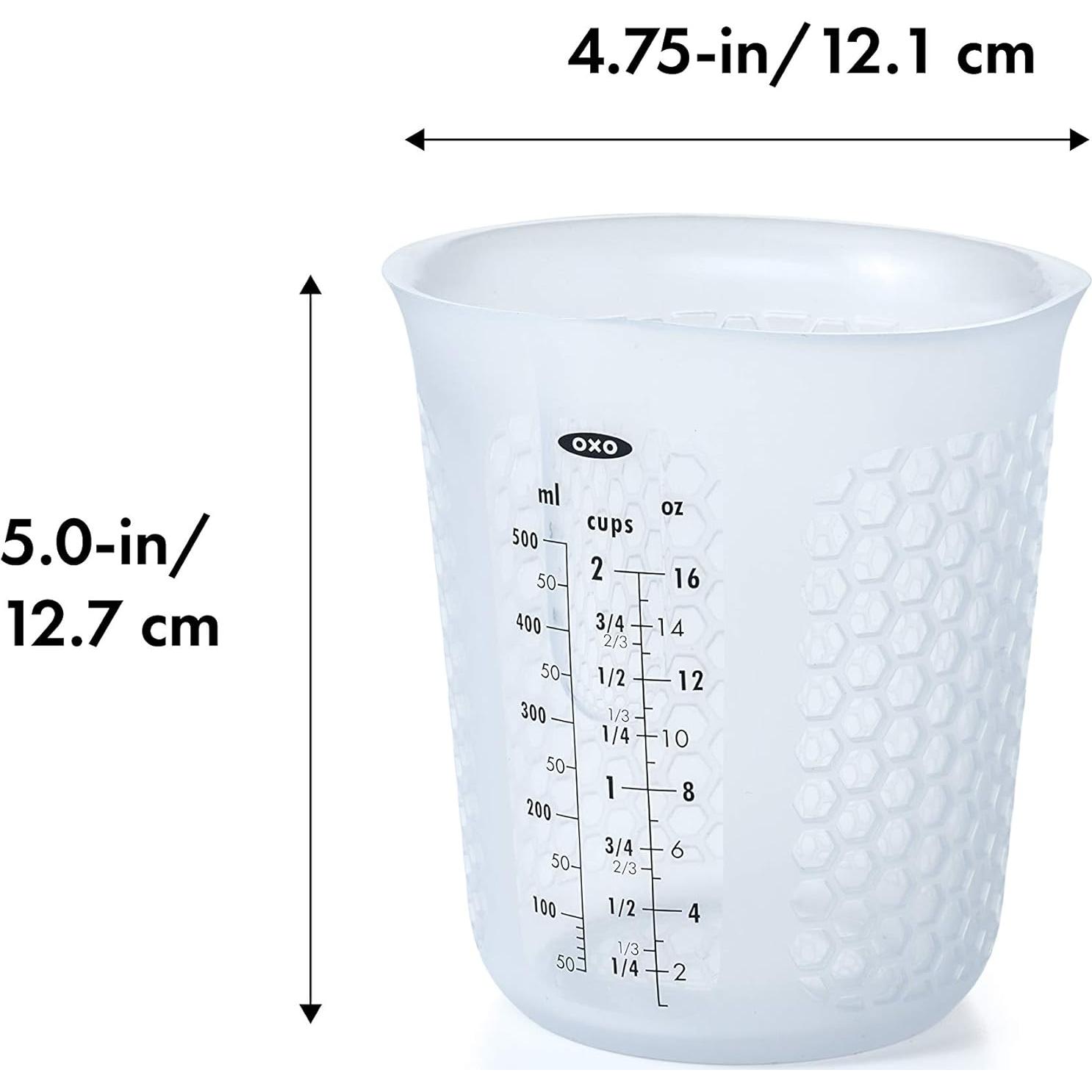 Taza Medidora de Silicona OXO 2 Tazas Transparente