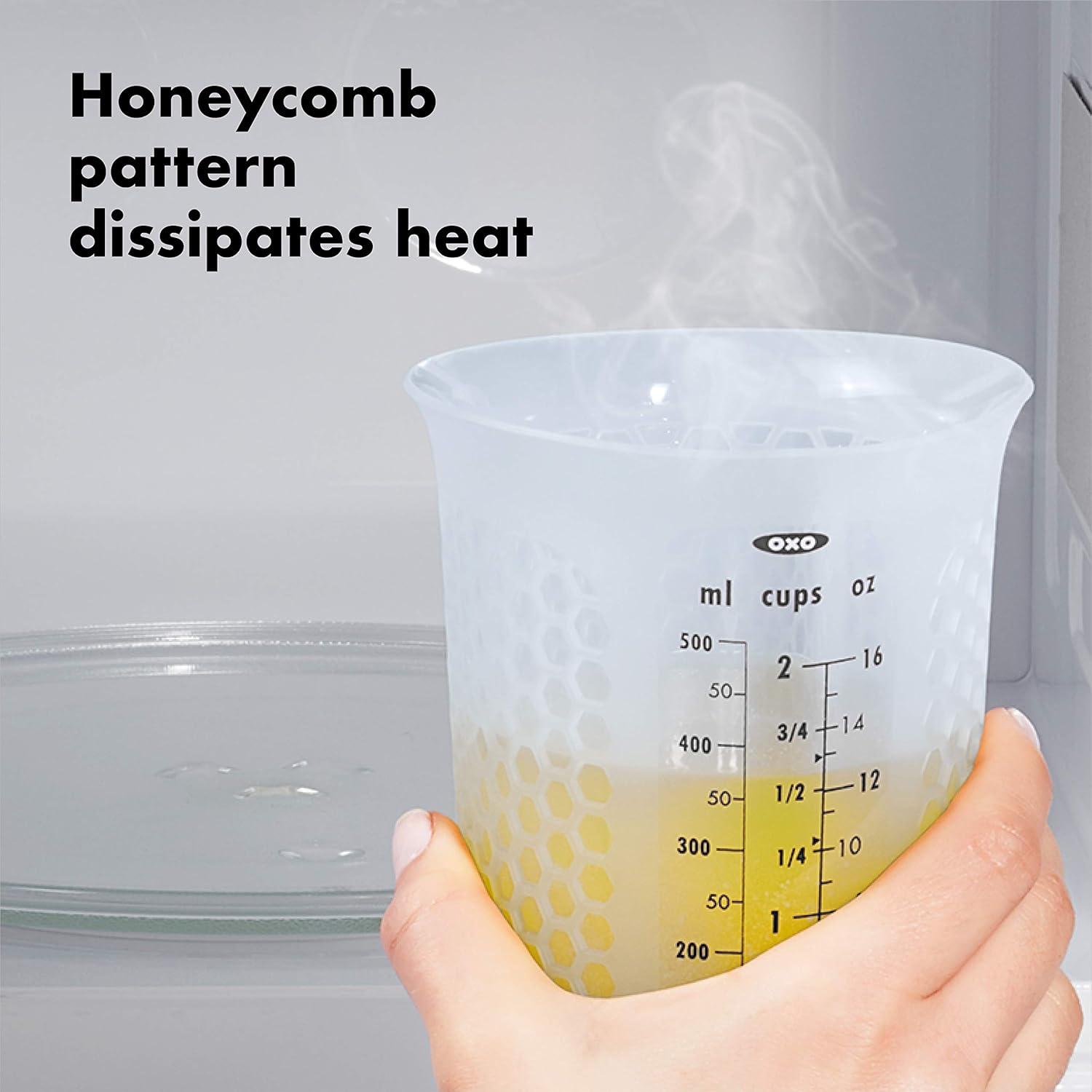 Taza Medidora de Silicona OXO 2 Tazas Transparente