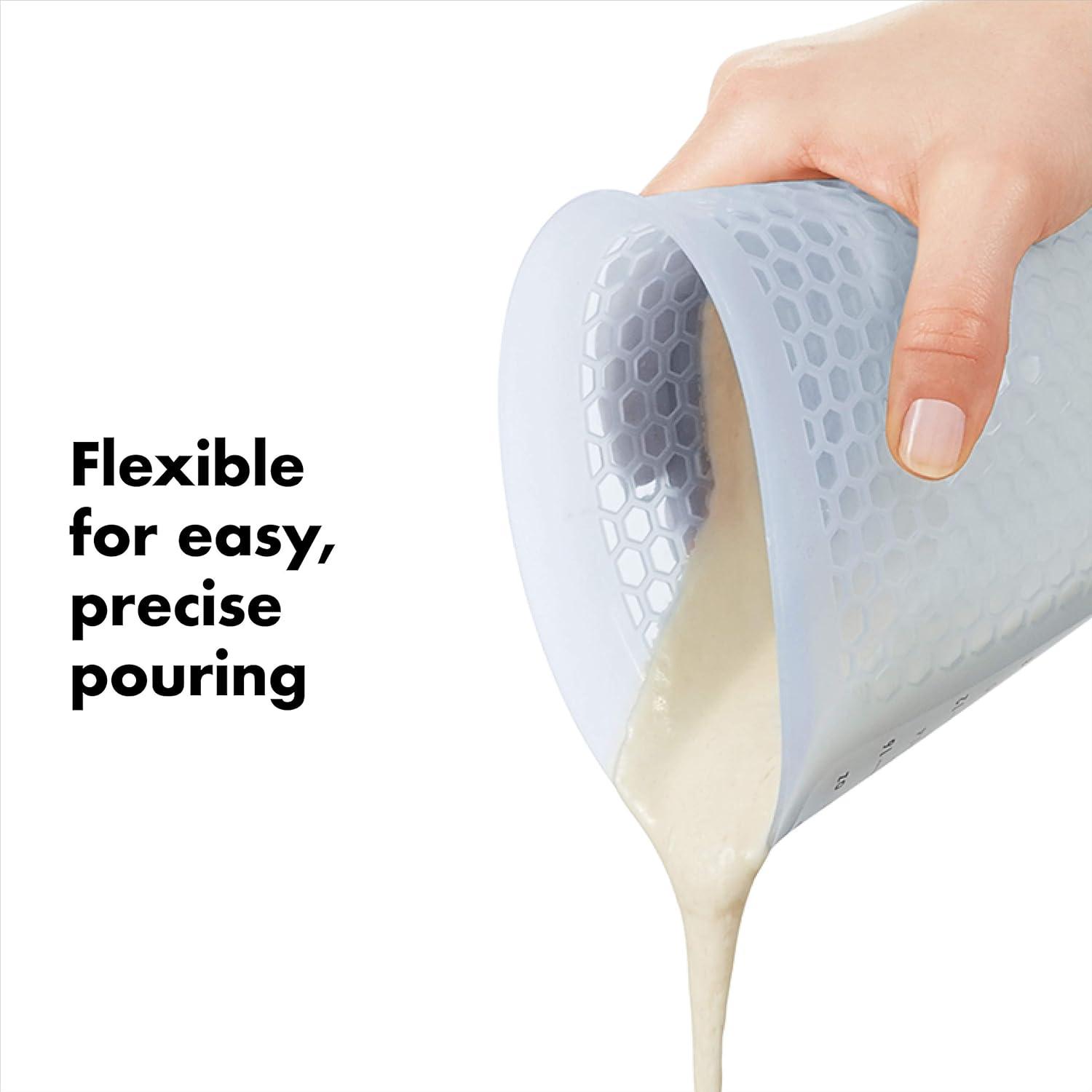 Taza Medidora de Silicona OXO 2 Tazas Transparente