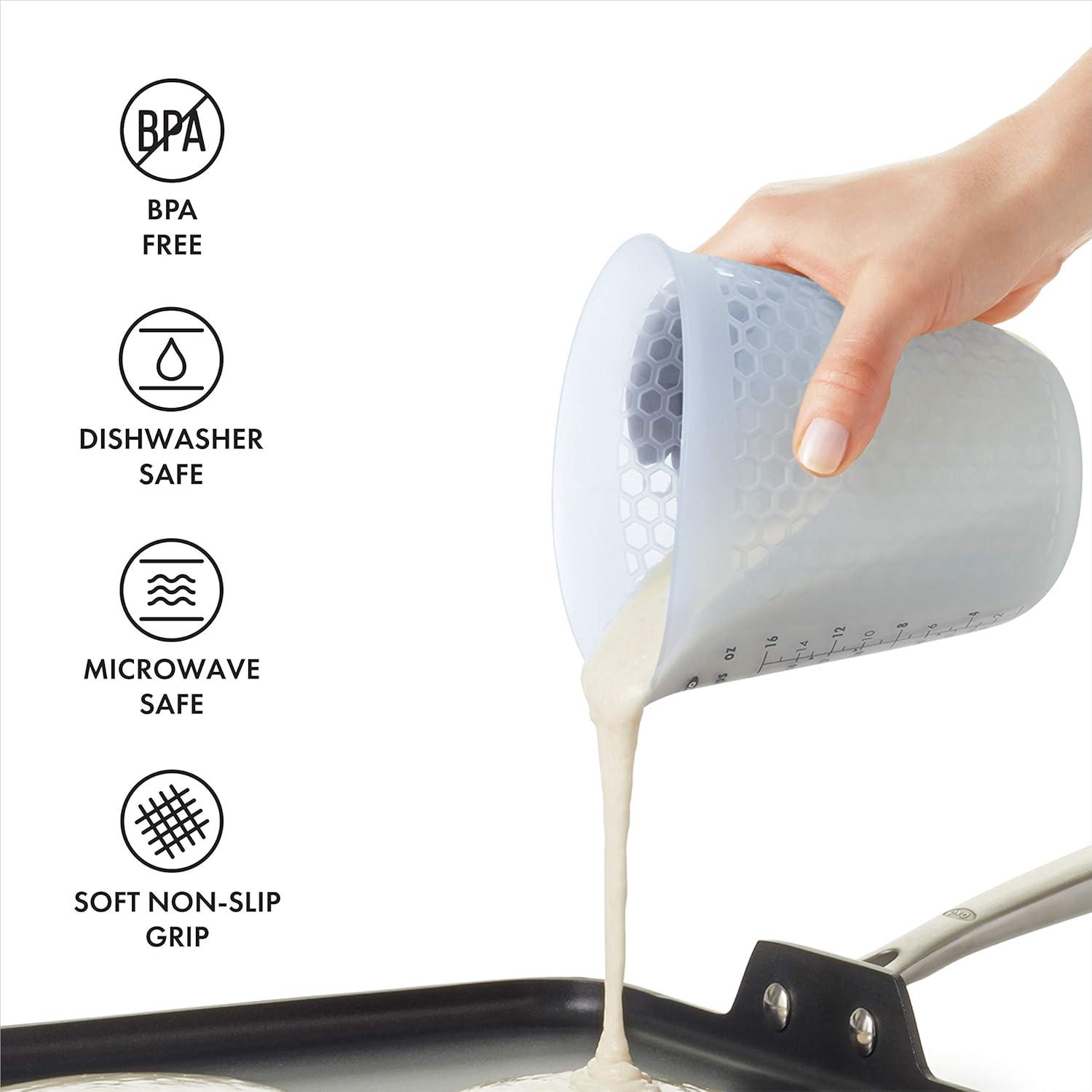 Taza Medidora de Silicona OXO 2 Tazas Transparente