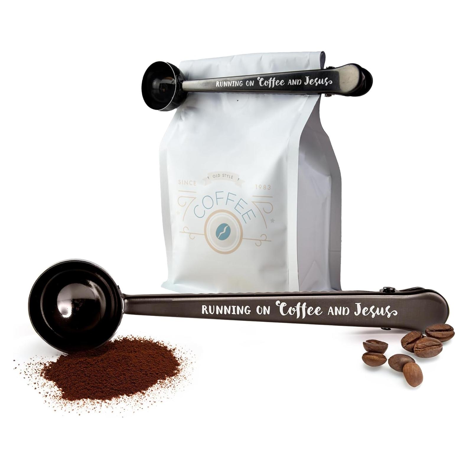 Cucharón de Café con Clip Logos Trading Post - Acero Inoxidable