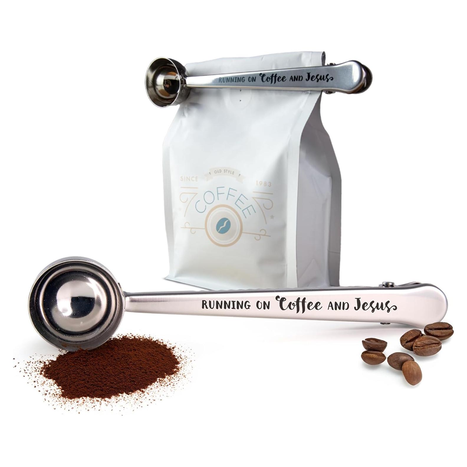 Cucharón de Café Inoxidable con Clip Logos Trading Post