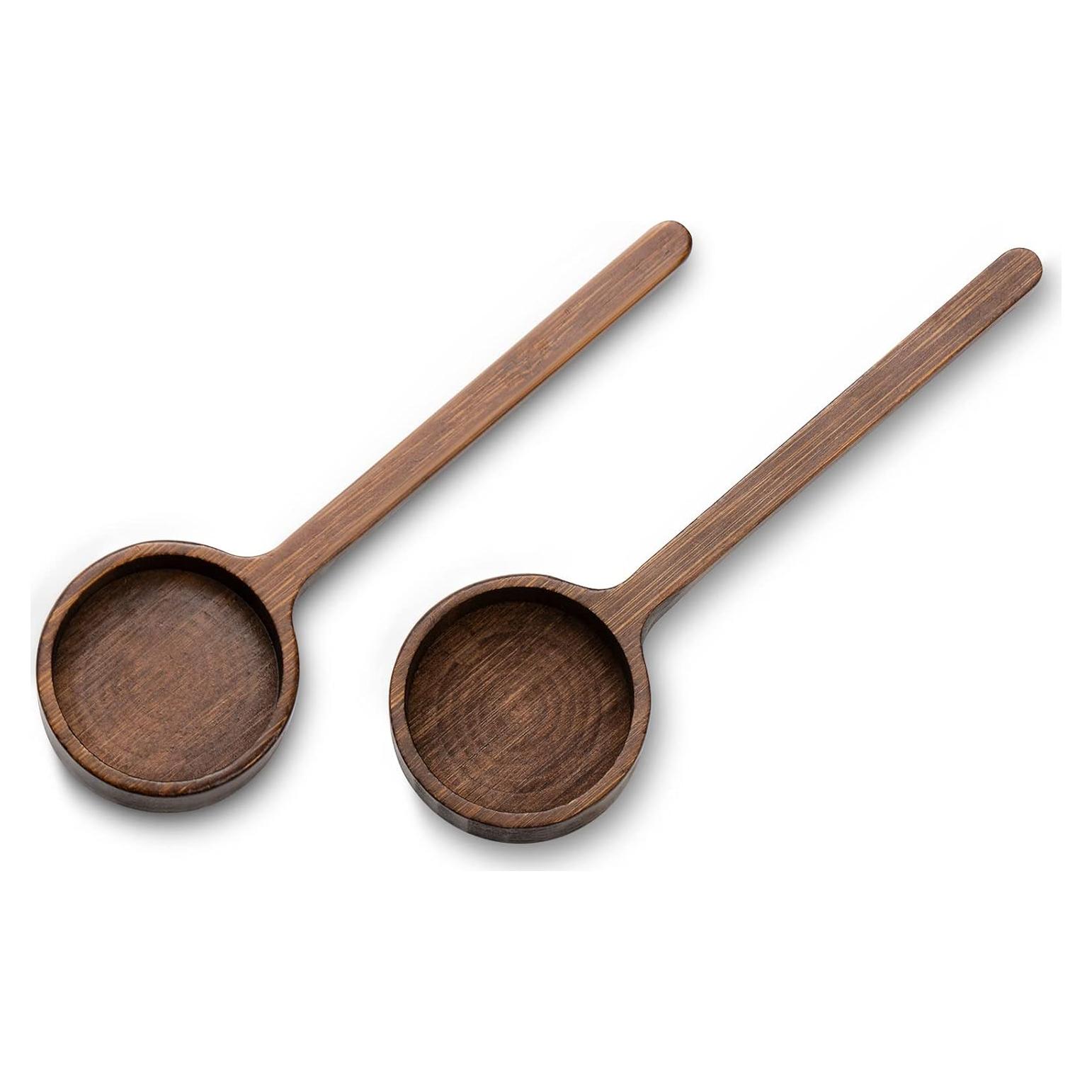 Cucharón de Café de Bambú FLYPOKER 10g 2 Piezas Marrón