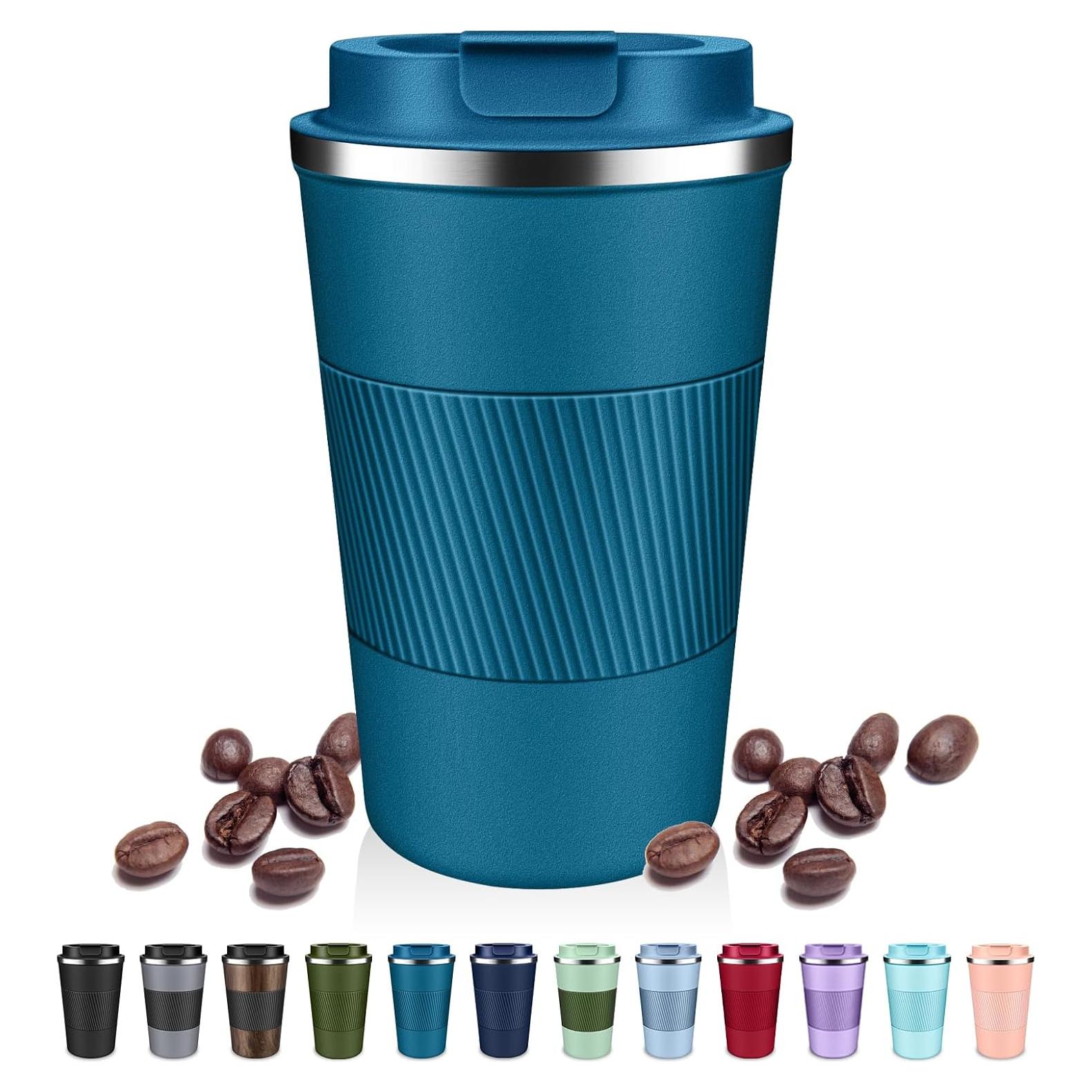 Taza de café aislada DUBUXW 12oz y 17oz acero inoxidable