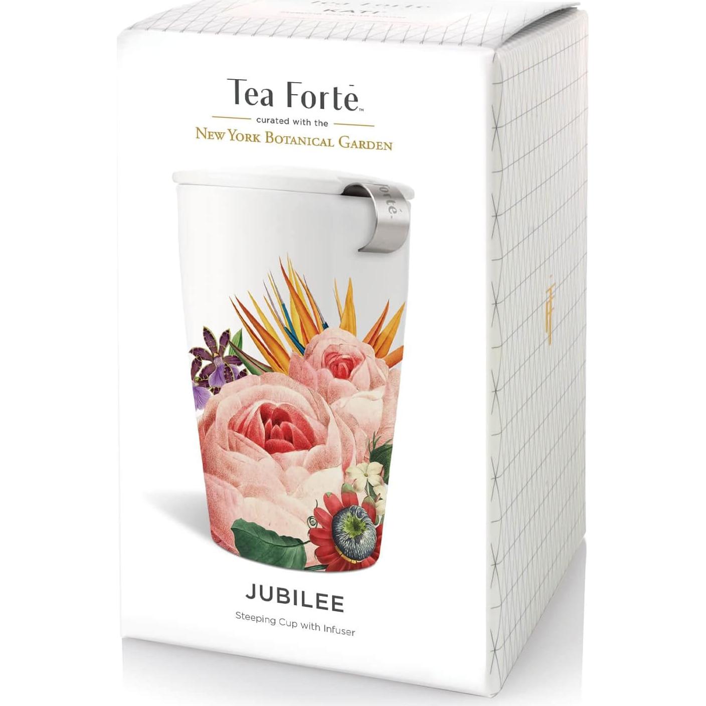 Taza de Cerámica Doble Pared Tea Forte Jubilee 12 oz con Infusor