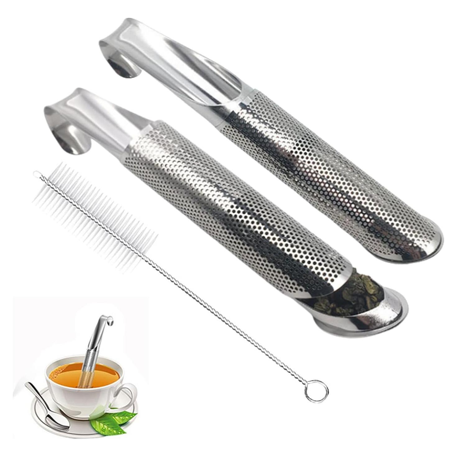 Infusor de Té de Acero Inoxidable Vziokk - 2 Pcs con Cepillo