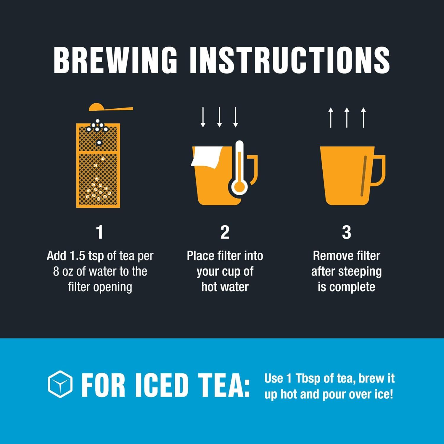 Filtros de Té Suelto Tiesta Tea - 100 Bolsas Desechables