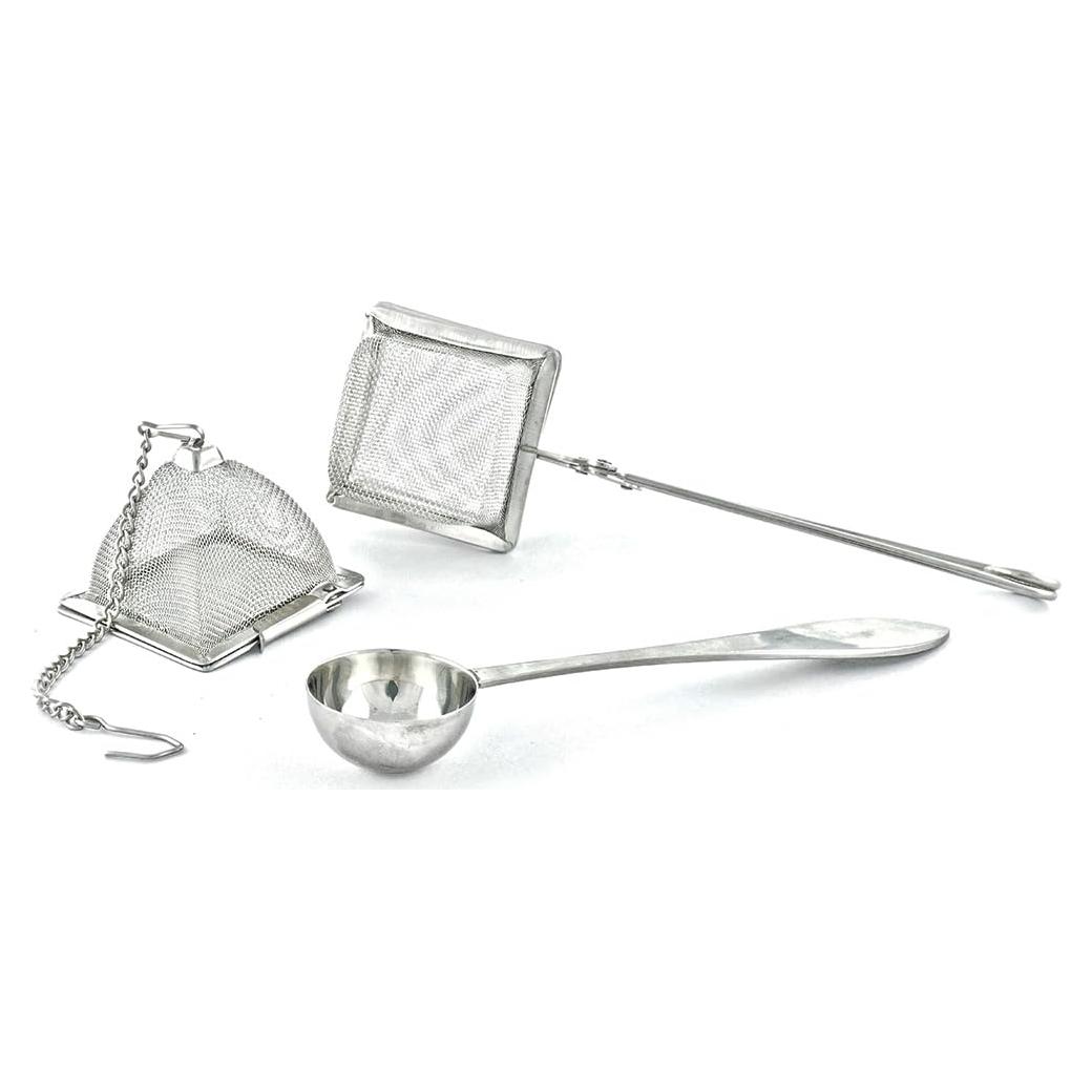 Set de Infusores de Té y Cucharita VAHDAM - Acero Inoxidable
