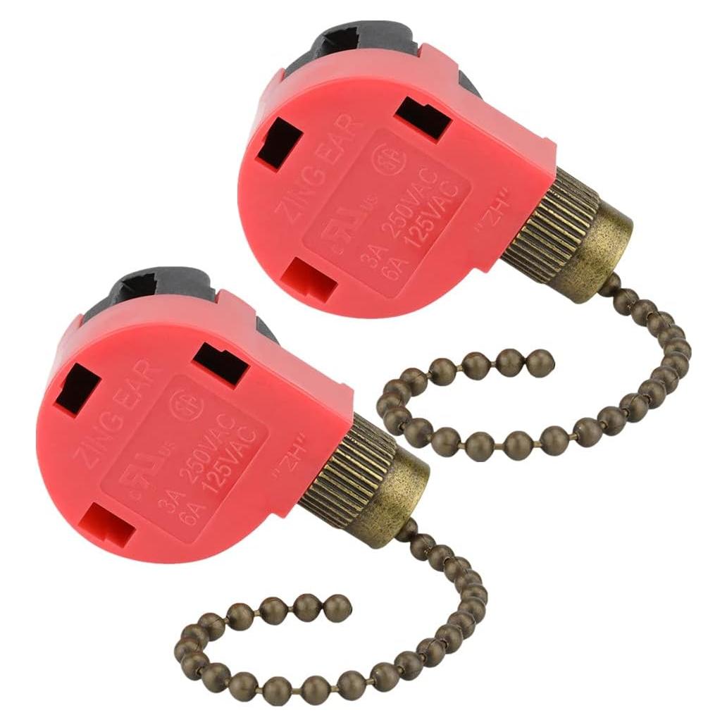 Interruptor de Ventilador de Techo Zing Ear ZE-268S1 3 Velocidades 4 Cables