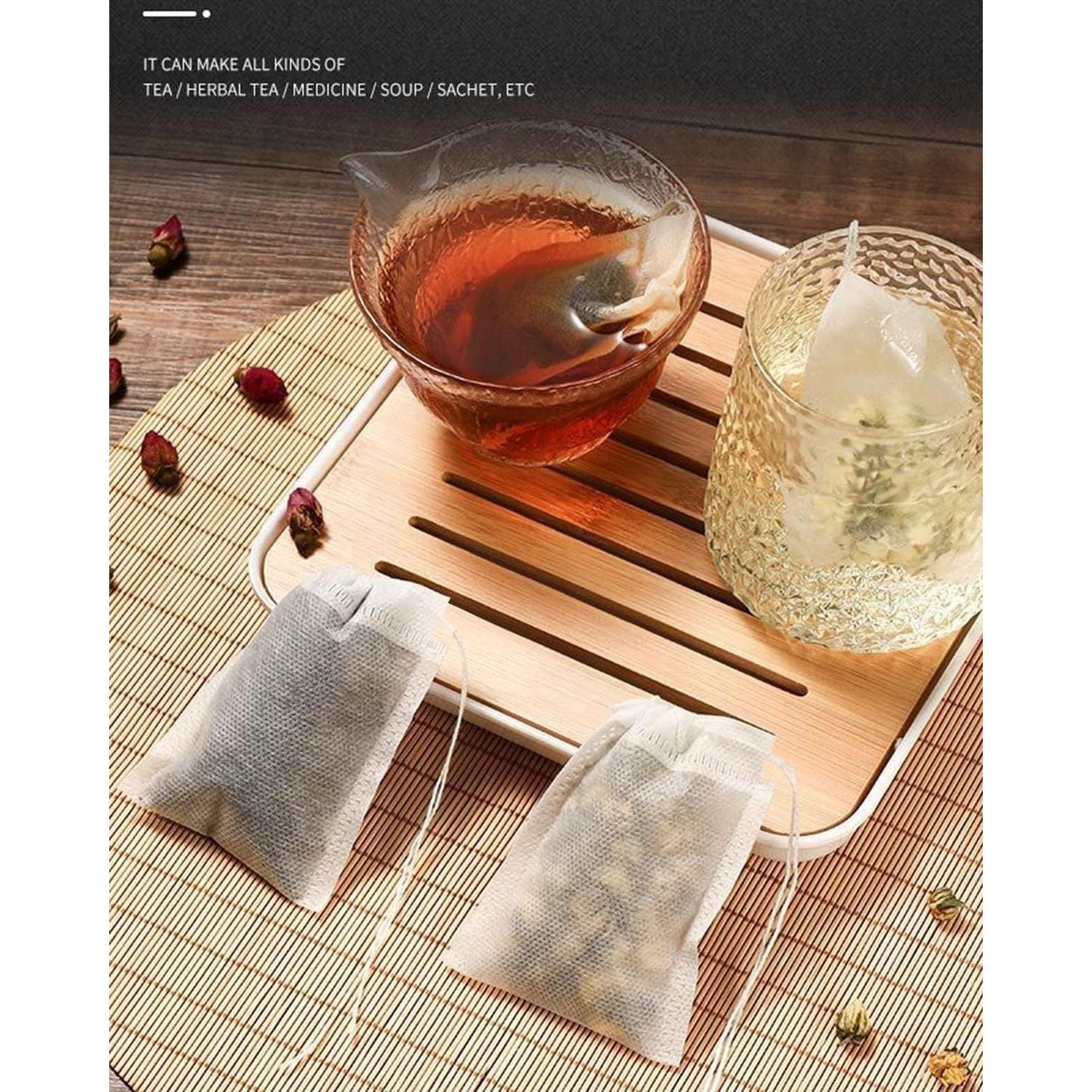 200 Bolsas de Té Desechables Lannso con Cucharita Gratis