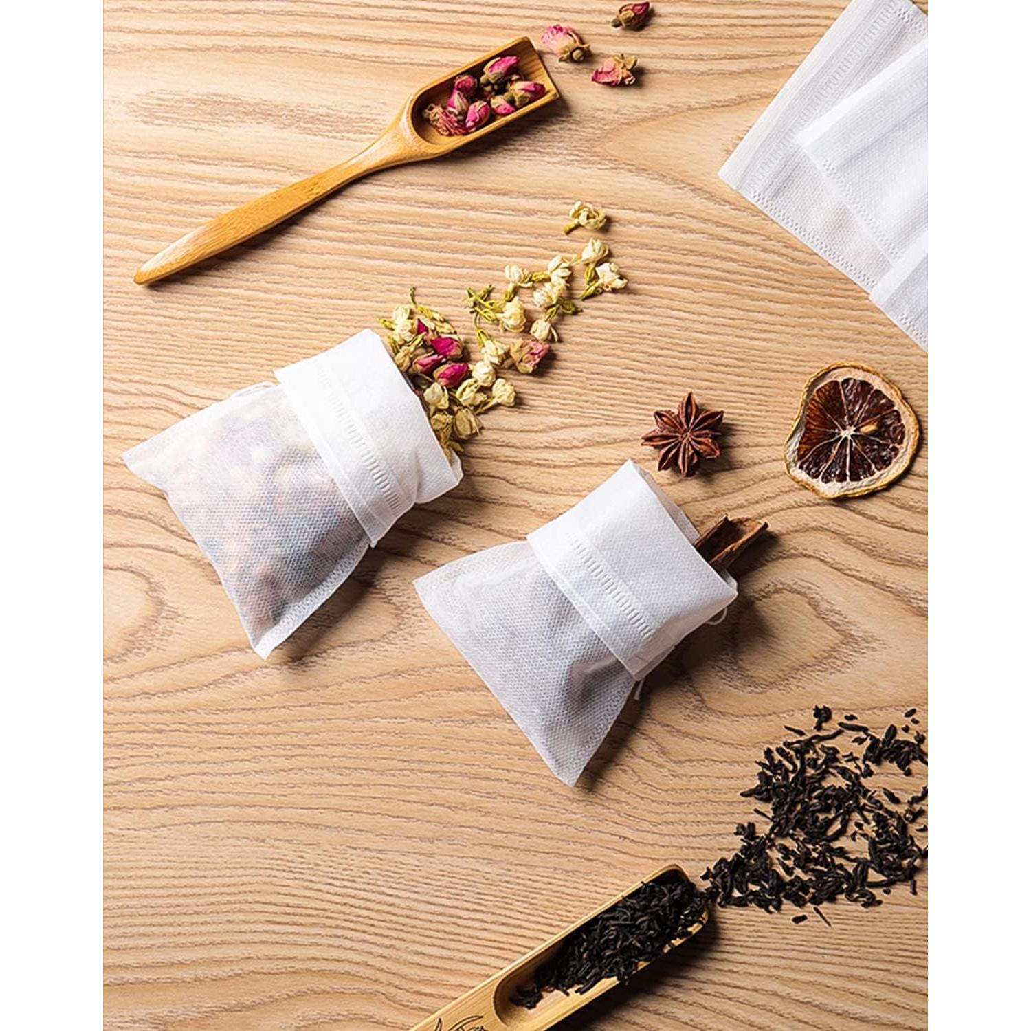 200 Bolsas de Té Desechables Lannso con Cucharita Gratis