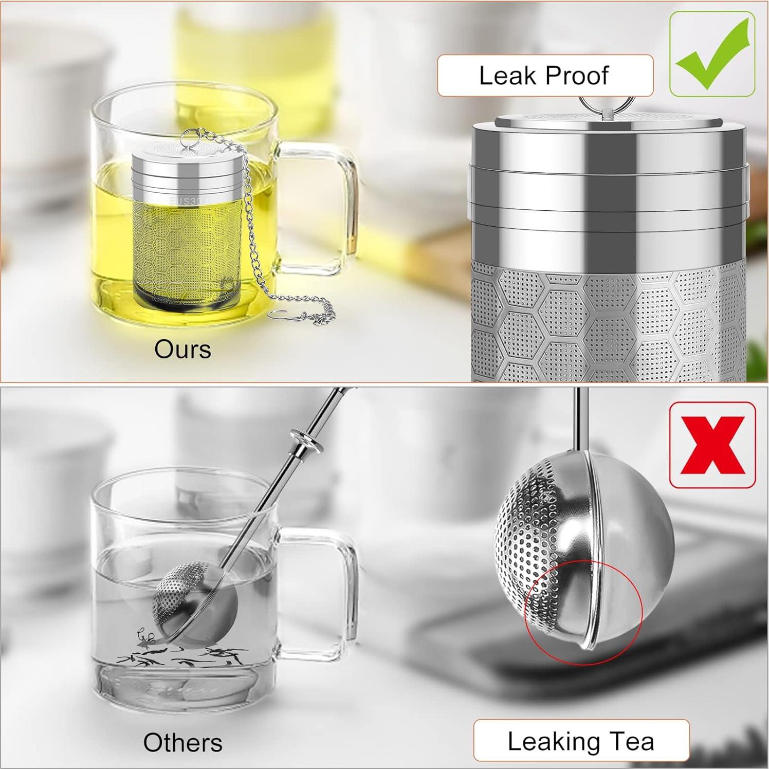 Infusor de Té Grande Numola de Acero Inoxidable 304