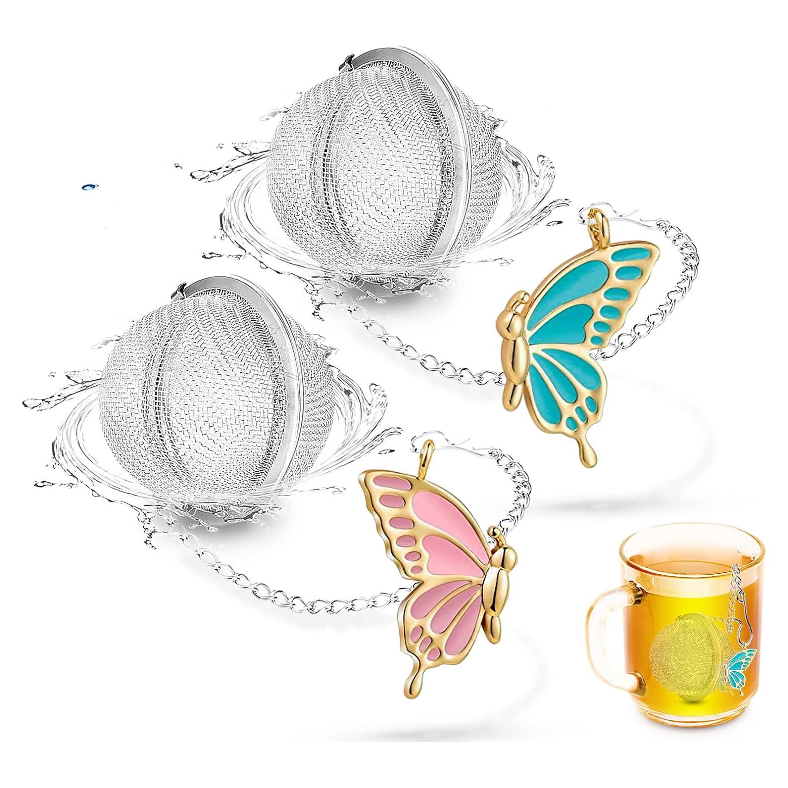 Set 2 Infusores de Té NSTaygate con Encanto Mariposa 4.5cm