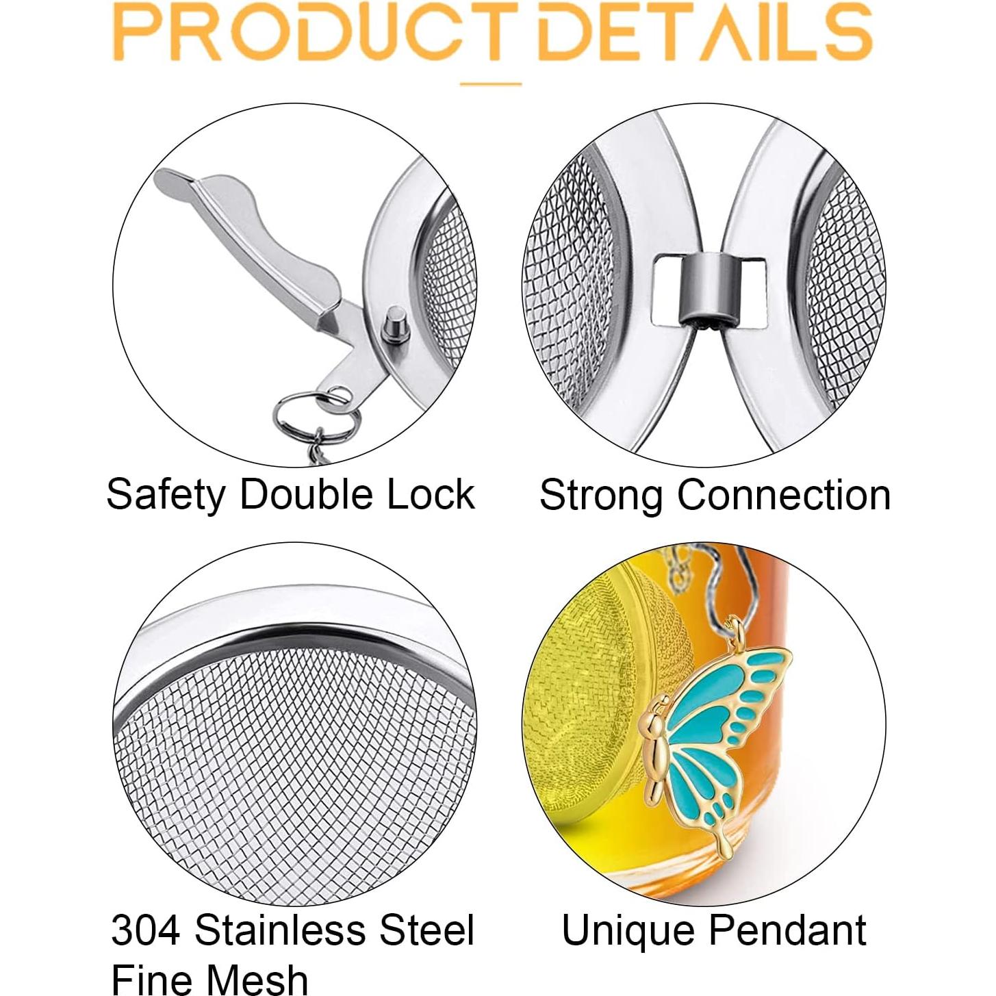 Set 2 Infusores de Té NSTaygate con Encanto Mariposa 4.5cm