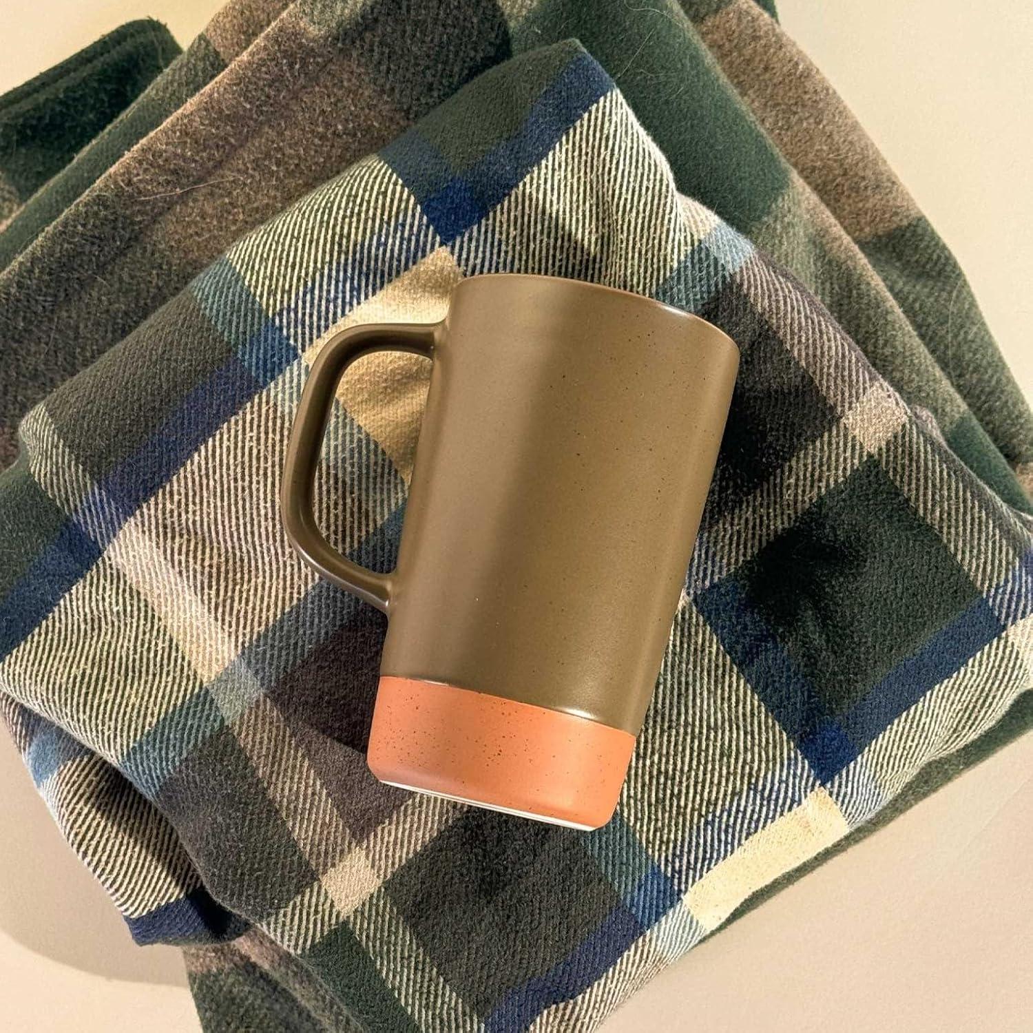 Taza de Té Grande Mora Ceramics Oliva con Infusor 532 ml