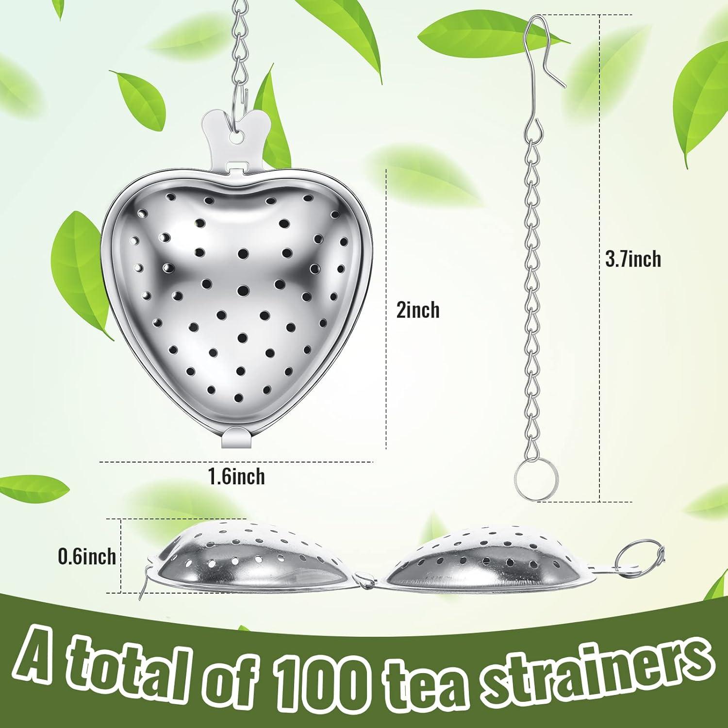 Colador de Té de Acero Inoxidable Sumind - 100 Pcs Corazón