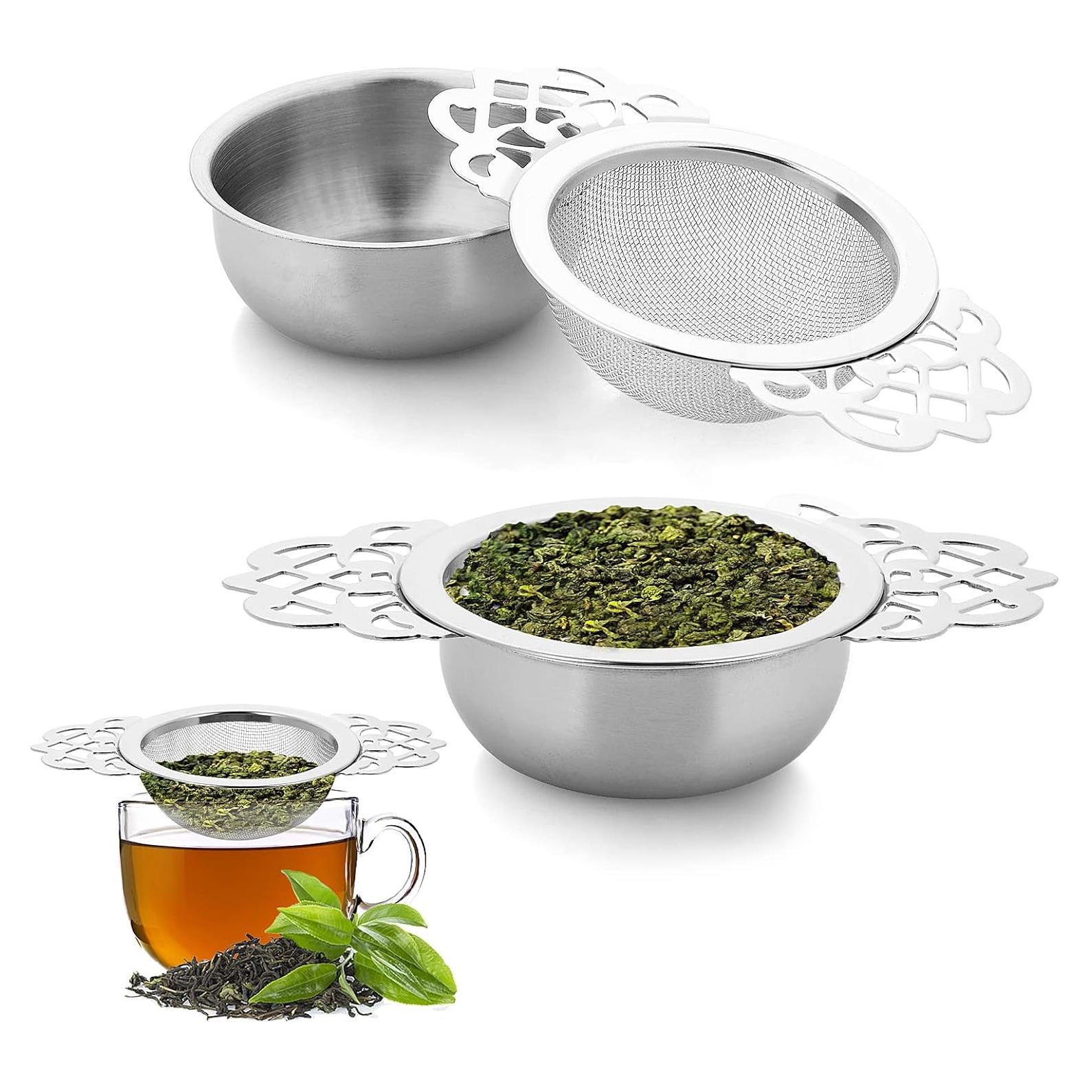 Coladores de té de acero inoxidable Abeillo - 2 unidades 6.6 cm