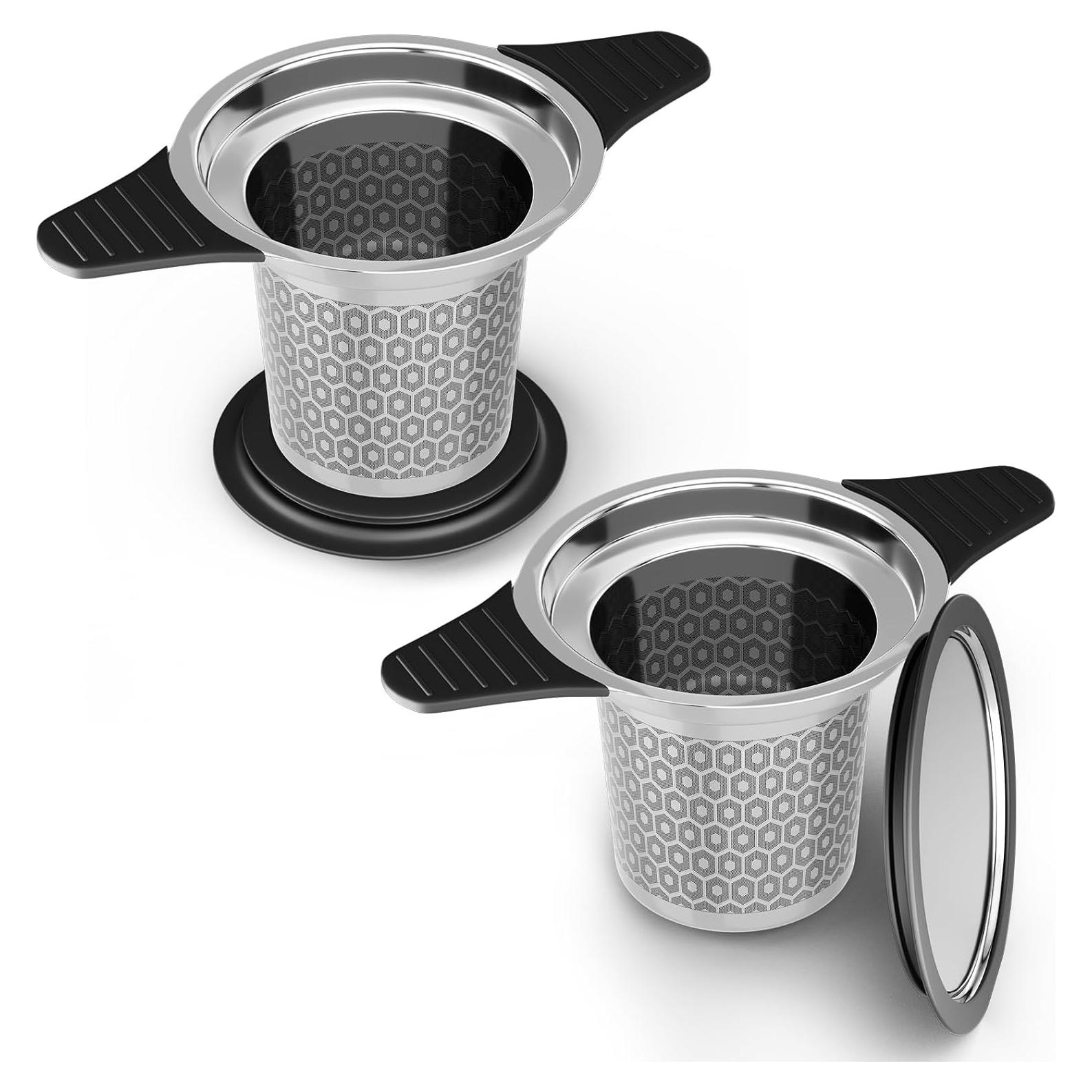 Coladores de Té Reinmoson 2 Pack Acero Inoxidable 304 Malla Fina