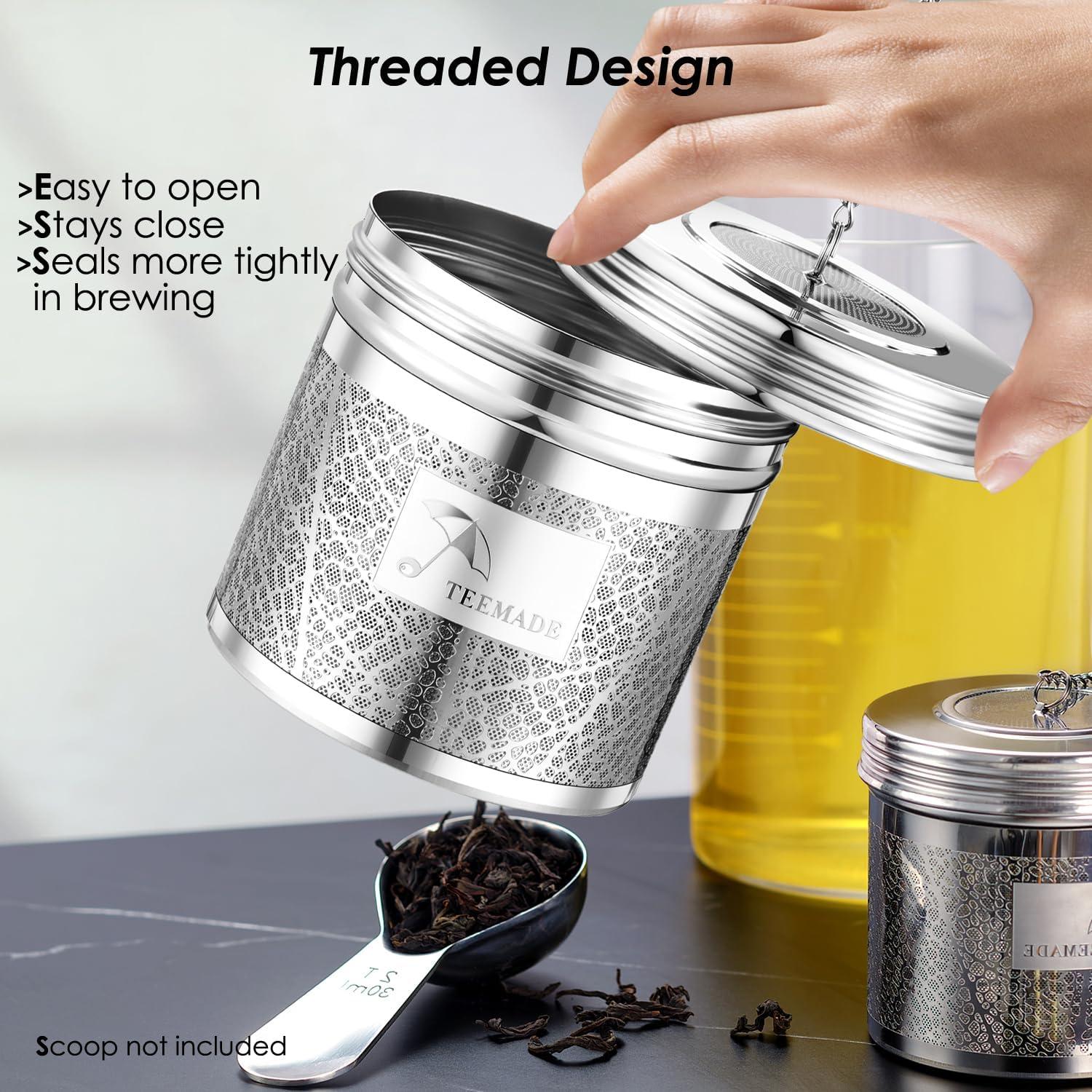 Infusor de Té Grande TEEMADE Acero Inoxidable 304 8.1cm