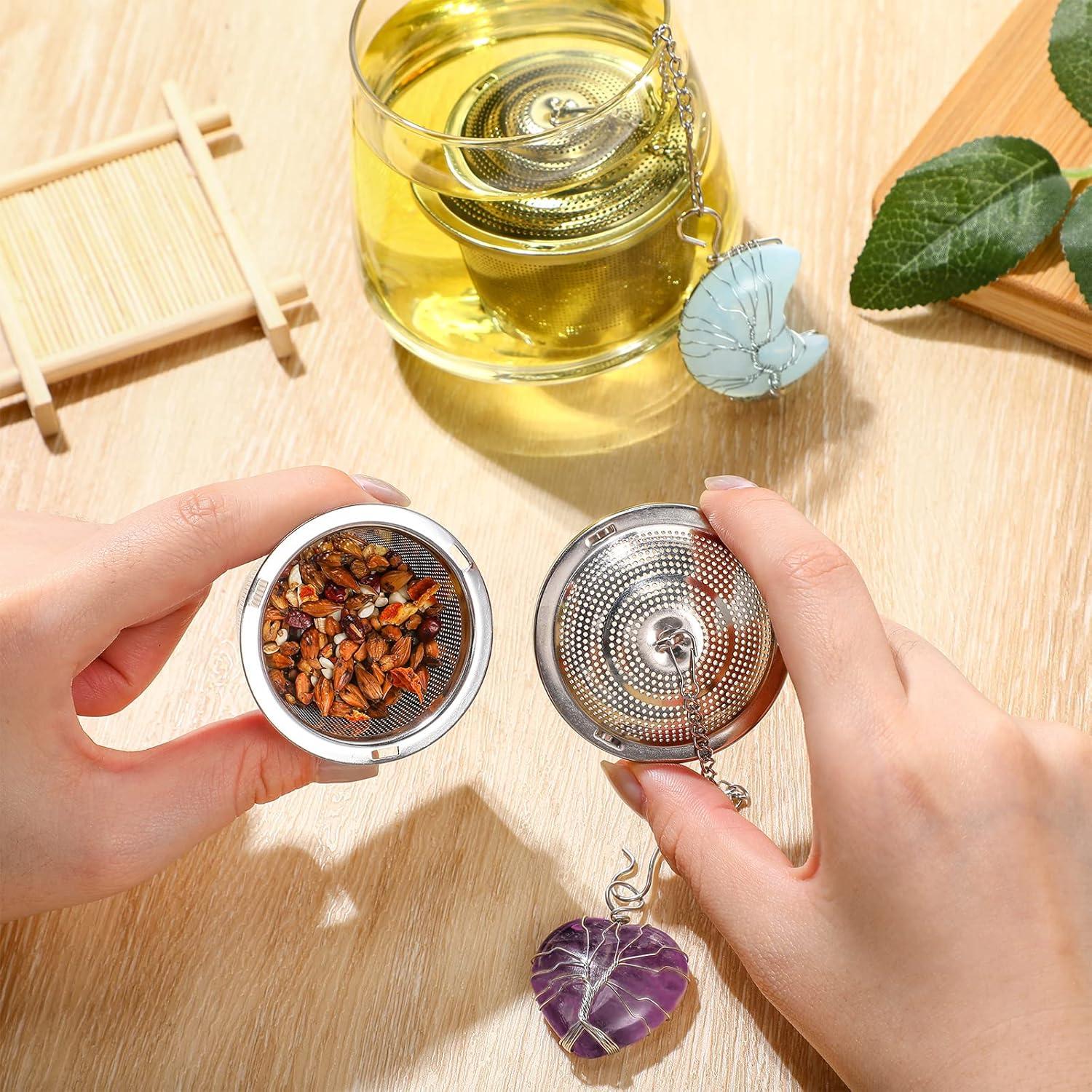 Set de 3 Infusores de Té CHENGU Acero Inoxidable con Soporte