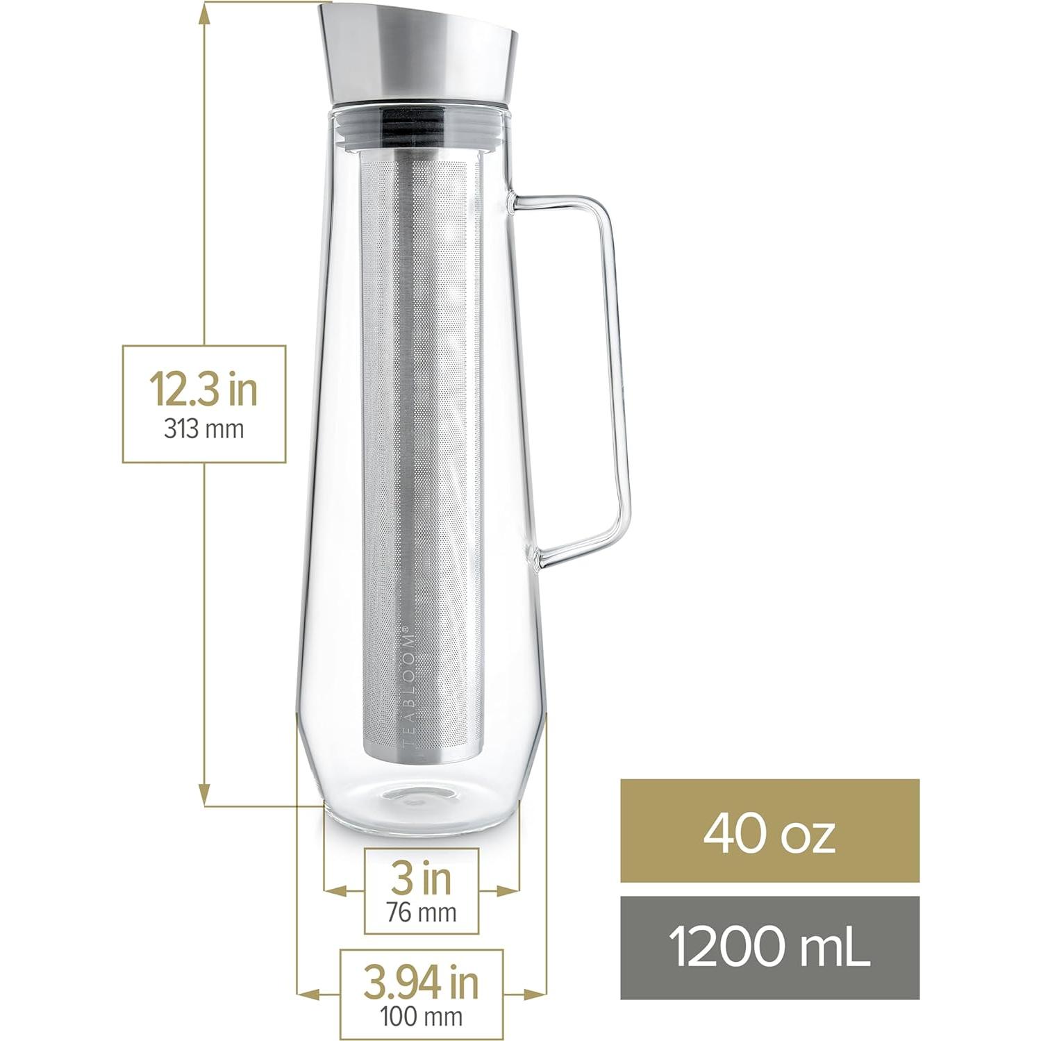 Hacedor de Té Teabloom Palais Pour con Jarra de Vidrio 1.18L