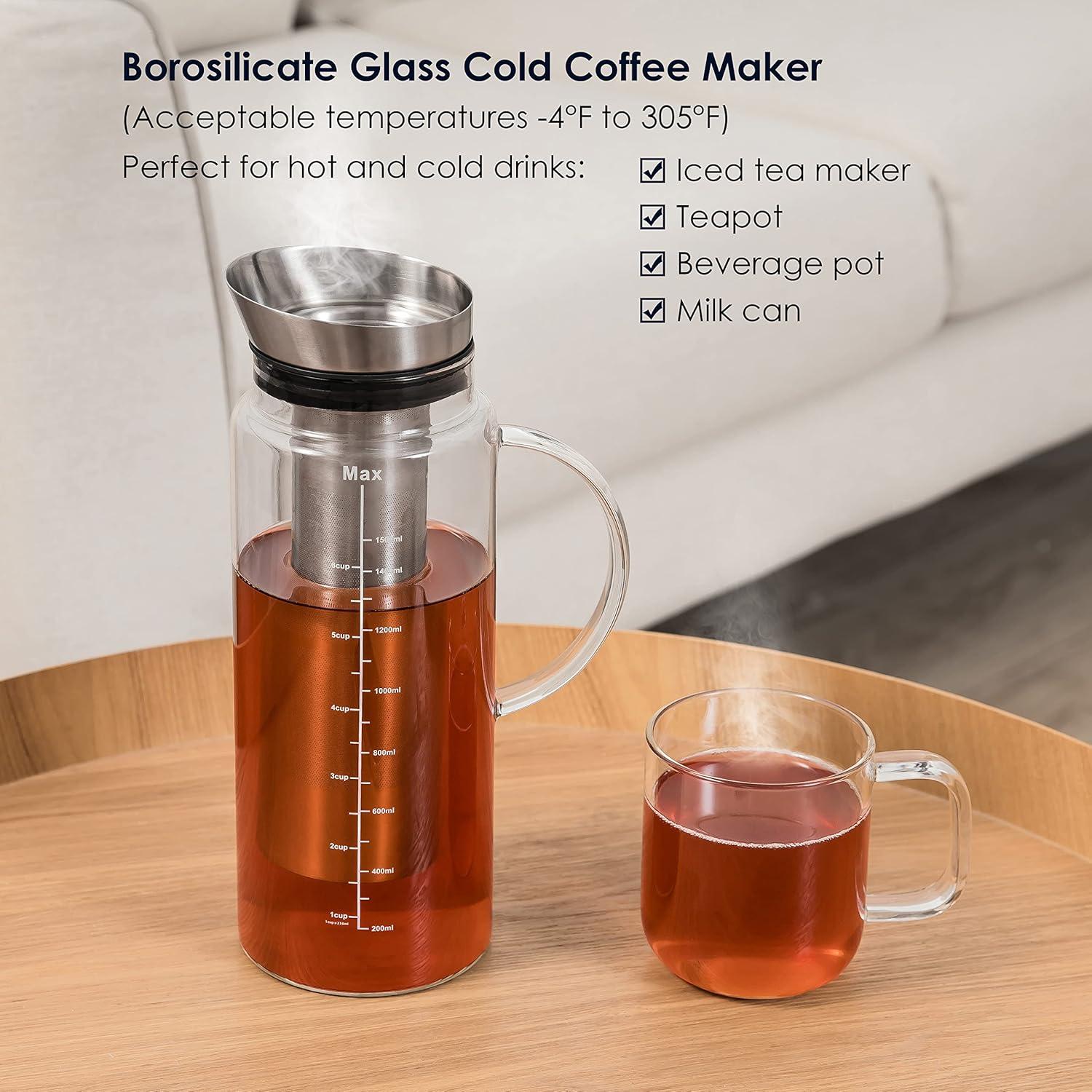 Cafetera Cold Brew Aquach 1515ml con Jarra de Vidrio y Filtro