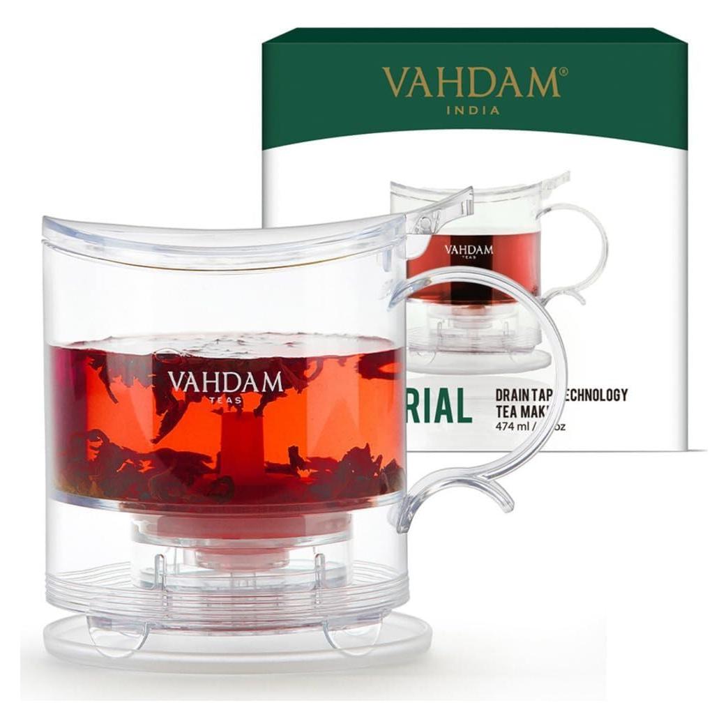 Infusor de Té VAHDAM 16oz Libre de BPA - Tetera Inteligente
