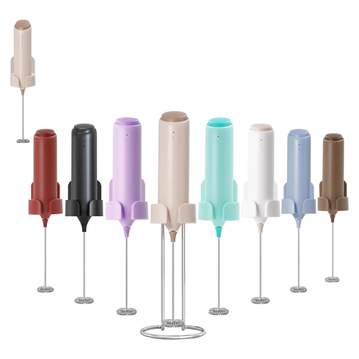 Espumador de Leche Eléctrico ELMWAY KJBQ-10 Recargable Beige