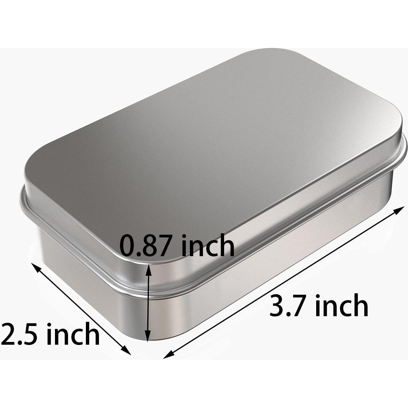 30 Contenedores de Metal Hulless con Bisagra 9.4x5.8 cm